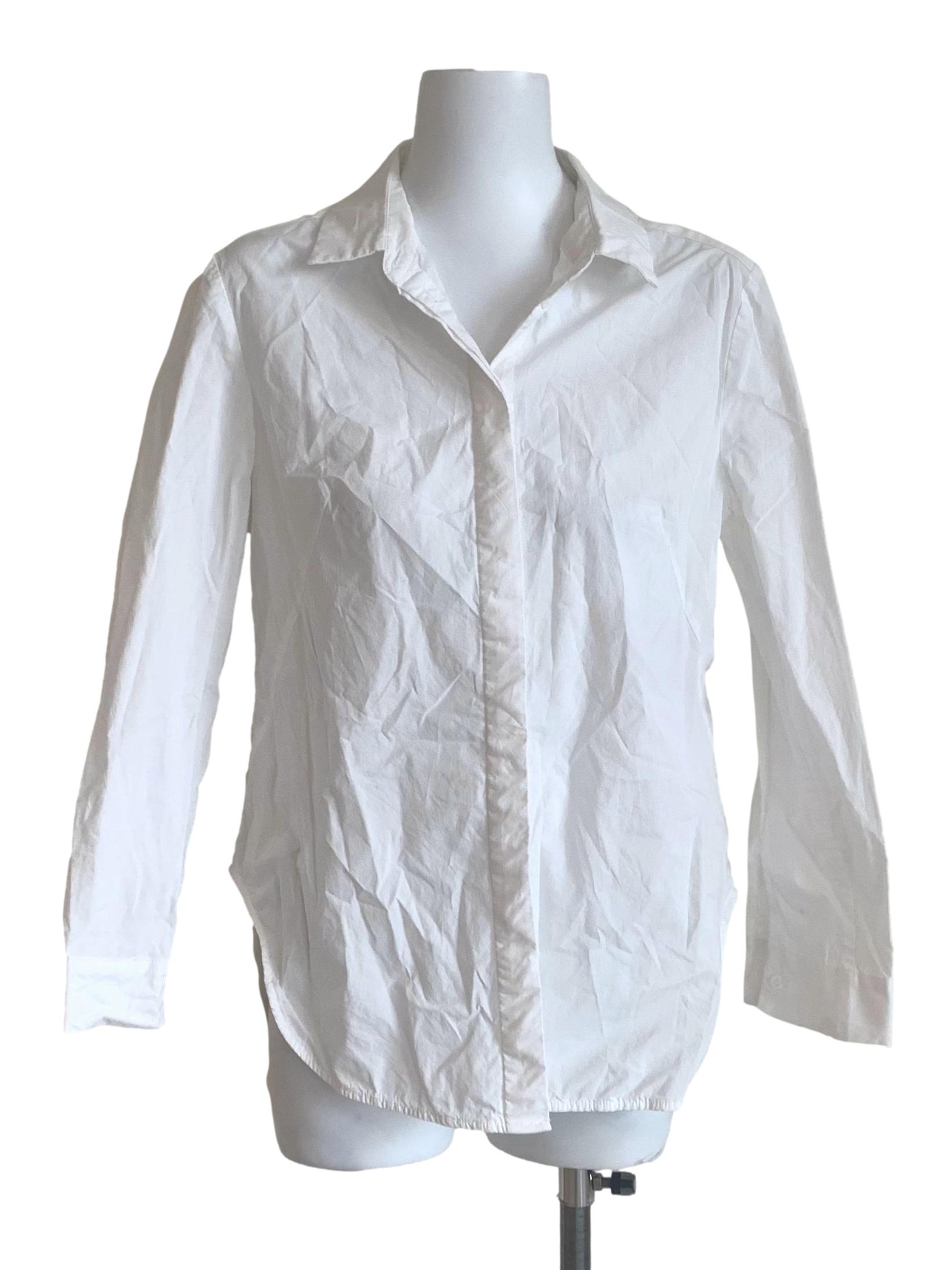 Cotton White Collared Fit Top LB