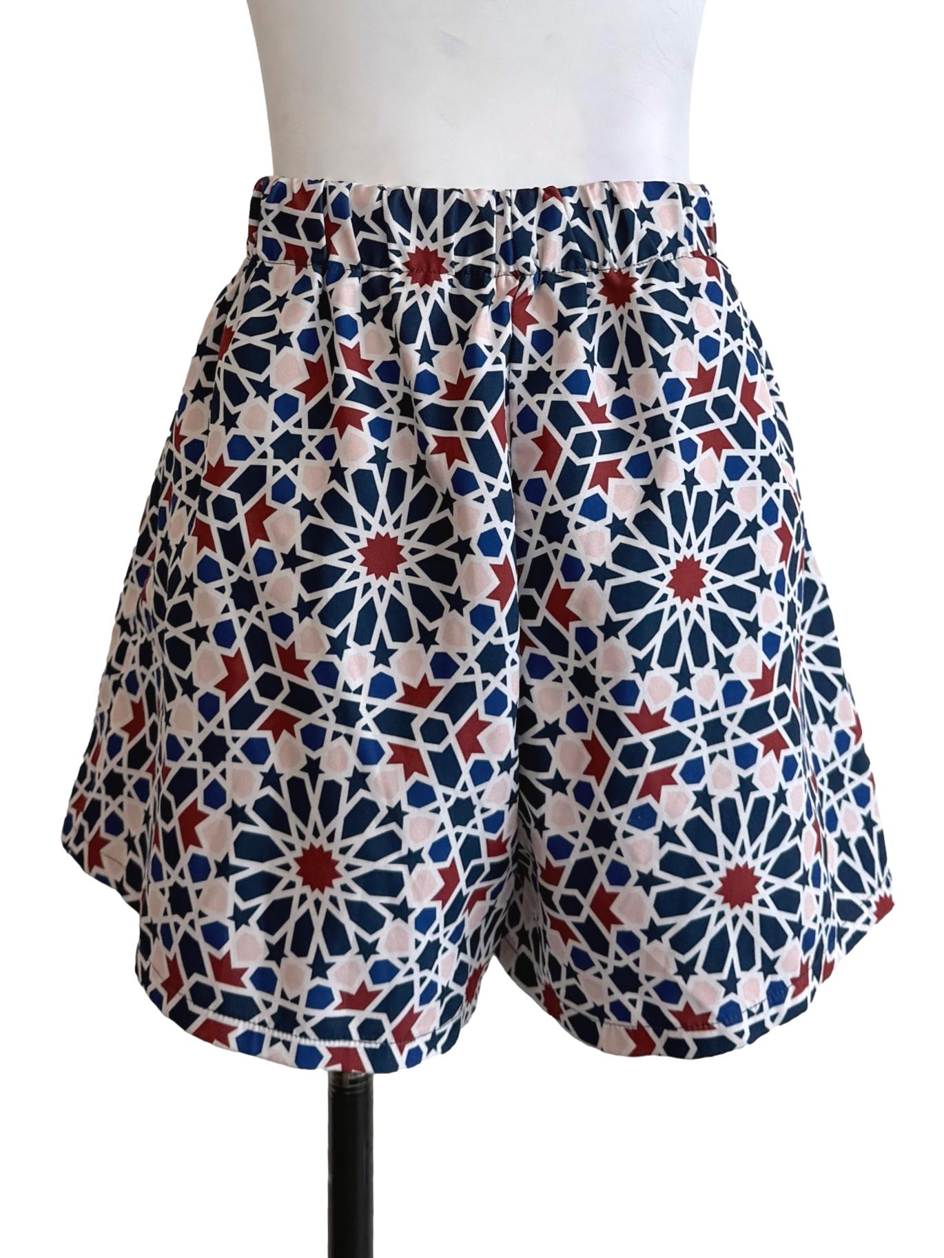 Multicolor Printed Relaxed Shorts
