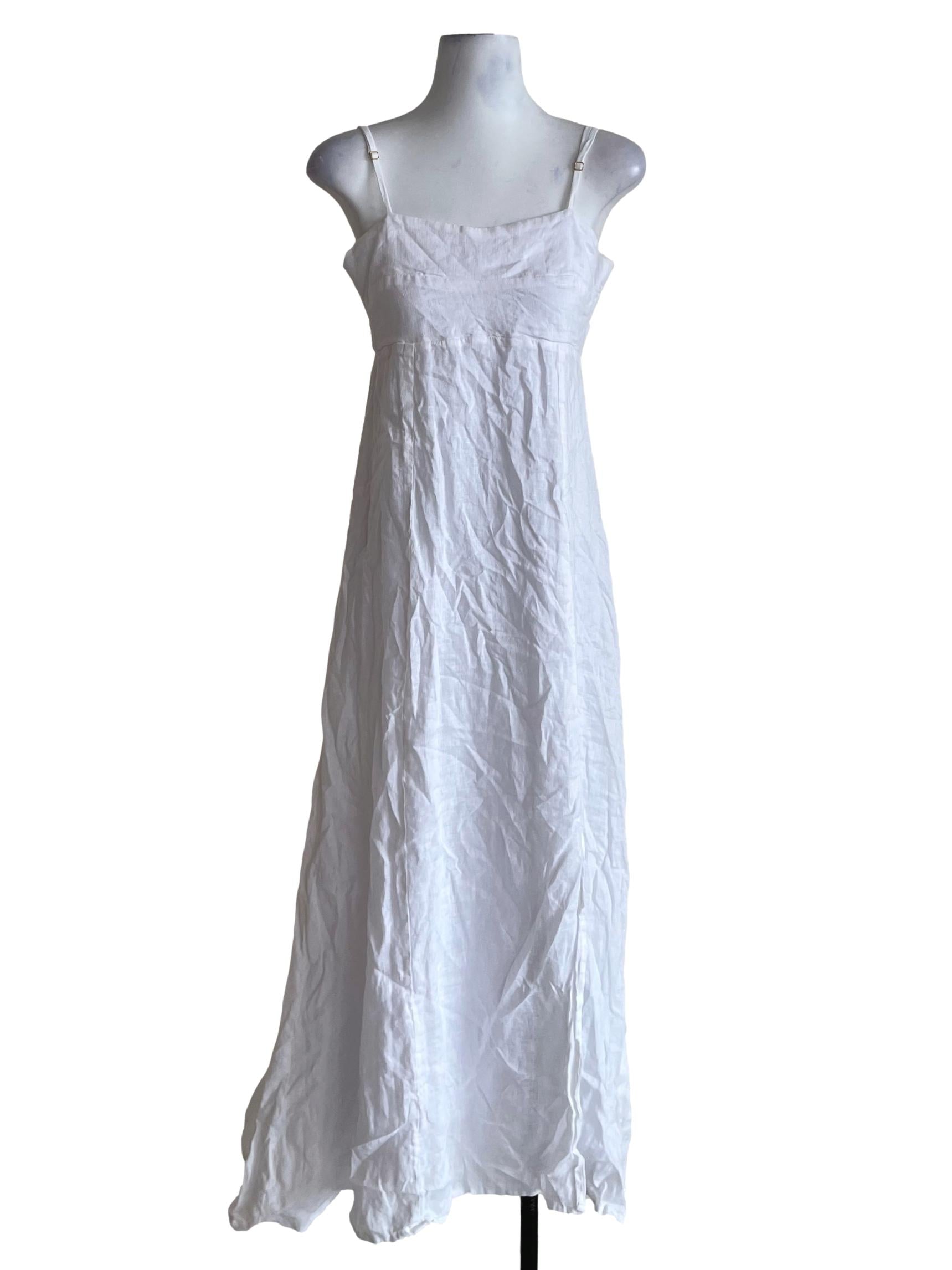 White Spaghetti Strap Jumper Dress