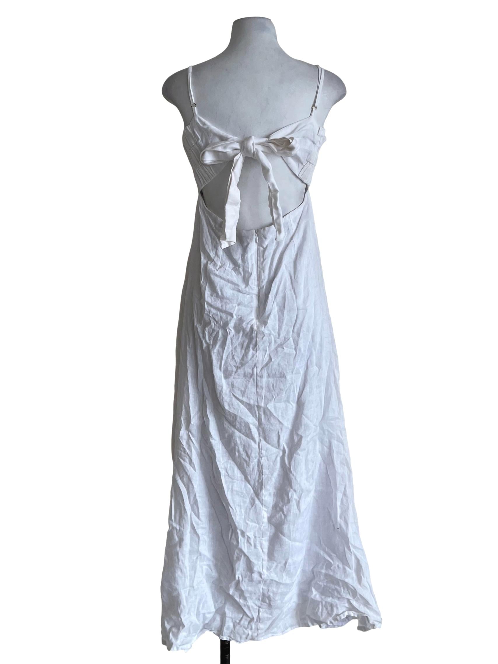 White Spaghetti Strap Jumper Dress
