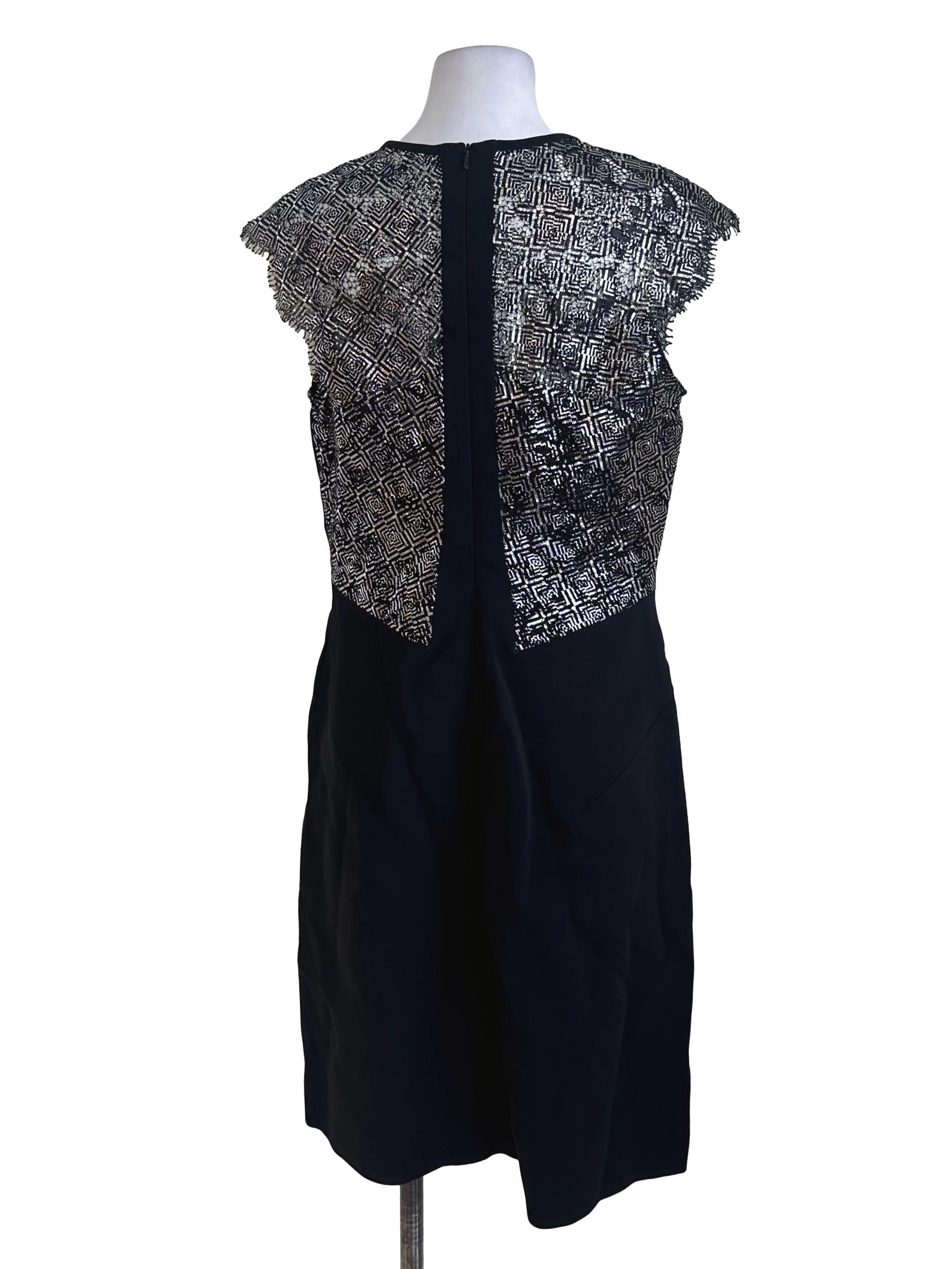Black Sequin Round Neck Dress
