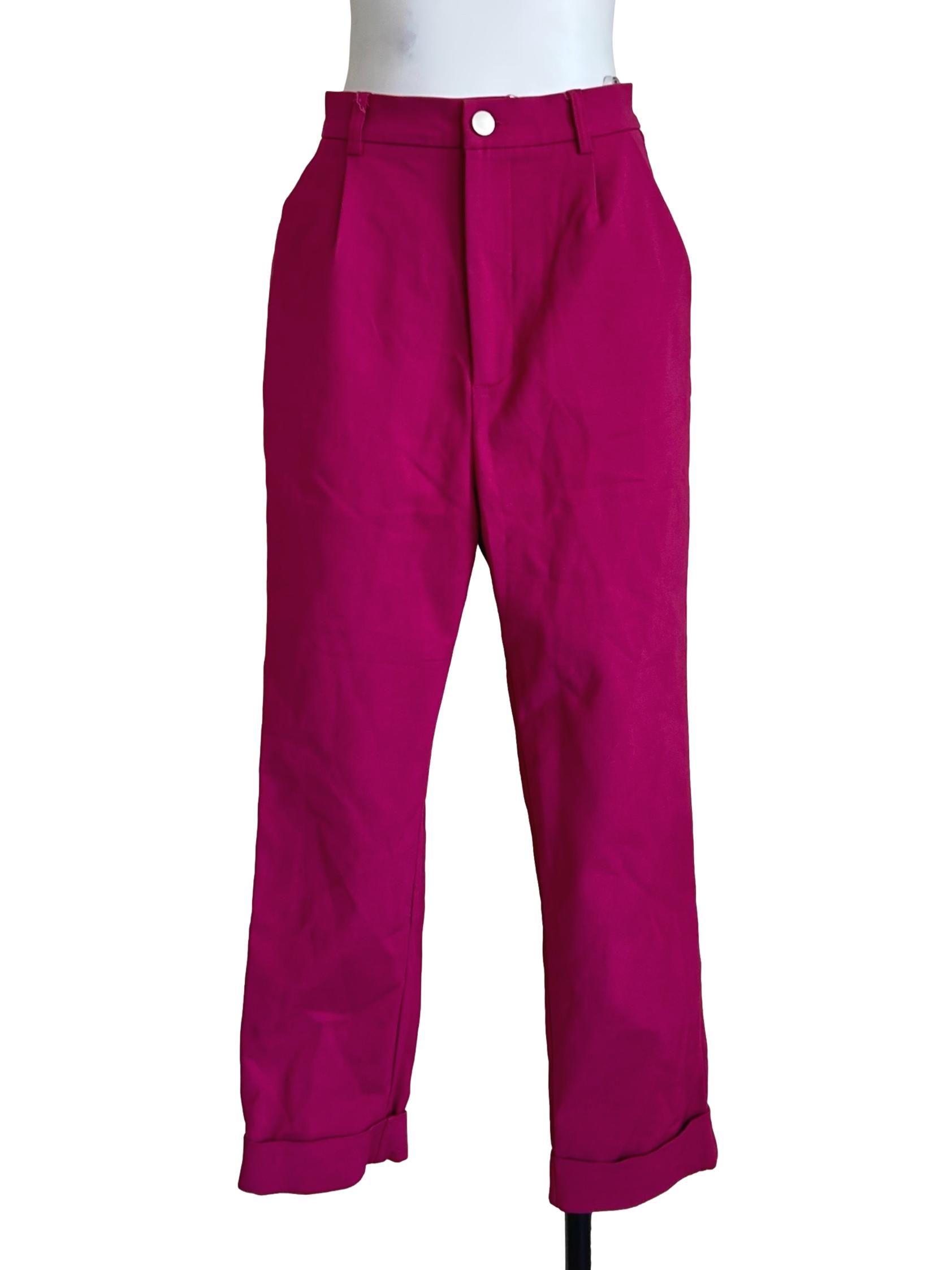 Magenta Pink Cuffed Trousers LB