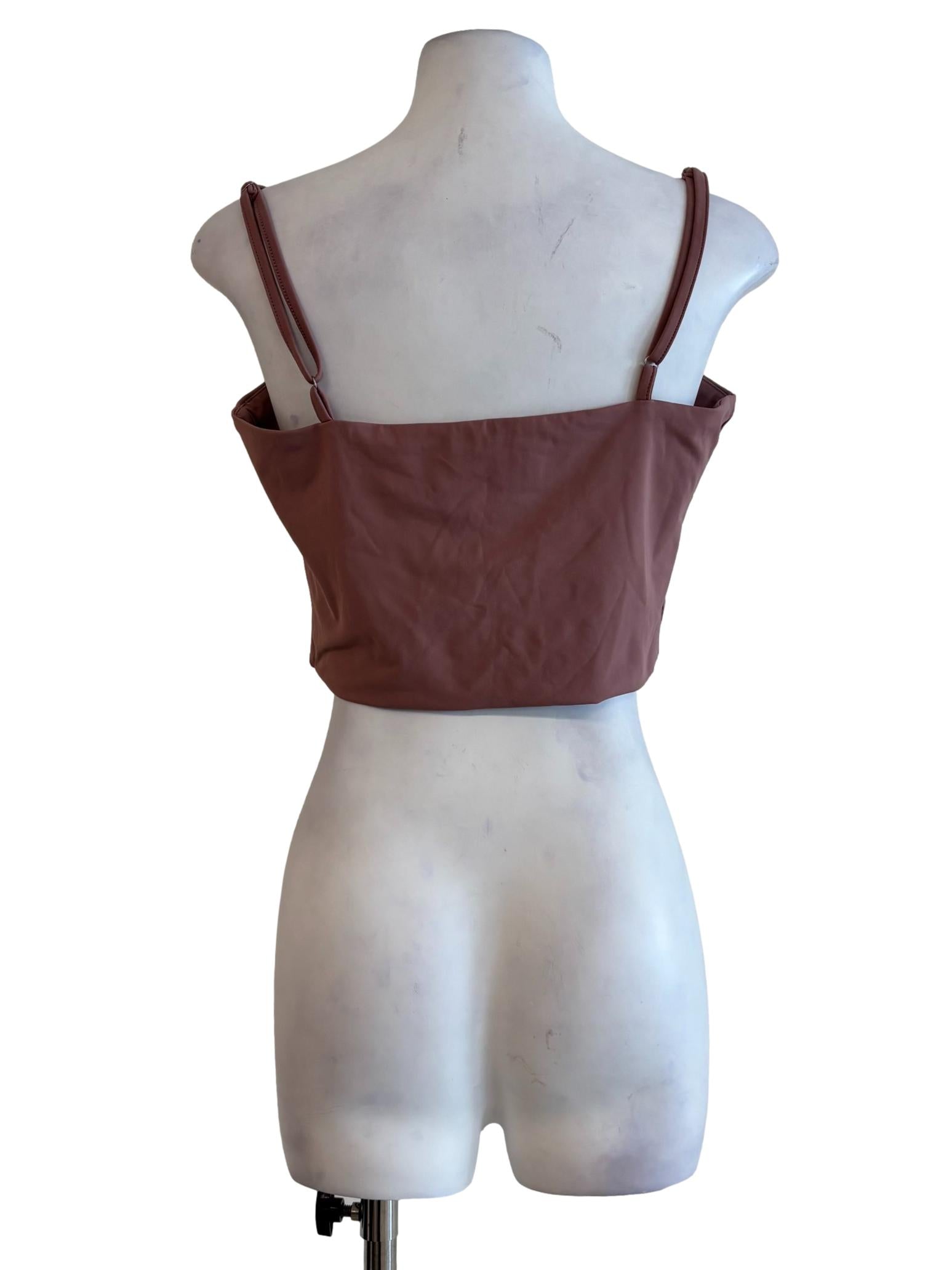 Charm Pink Crop Cami Top