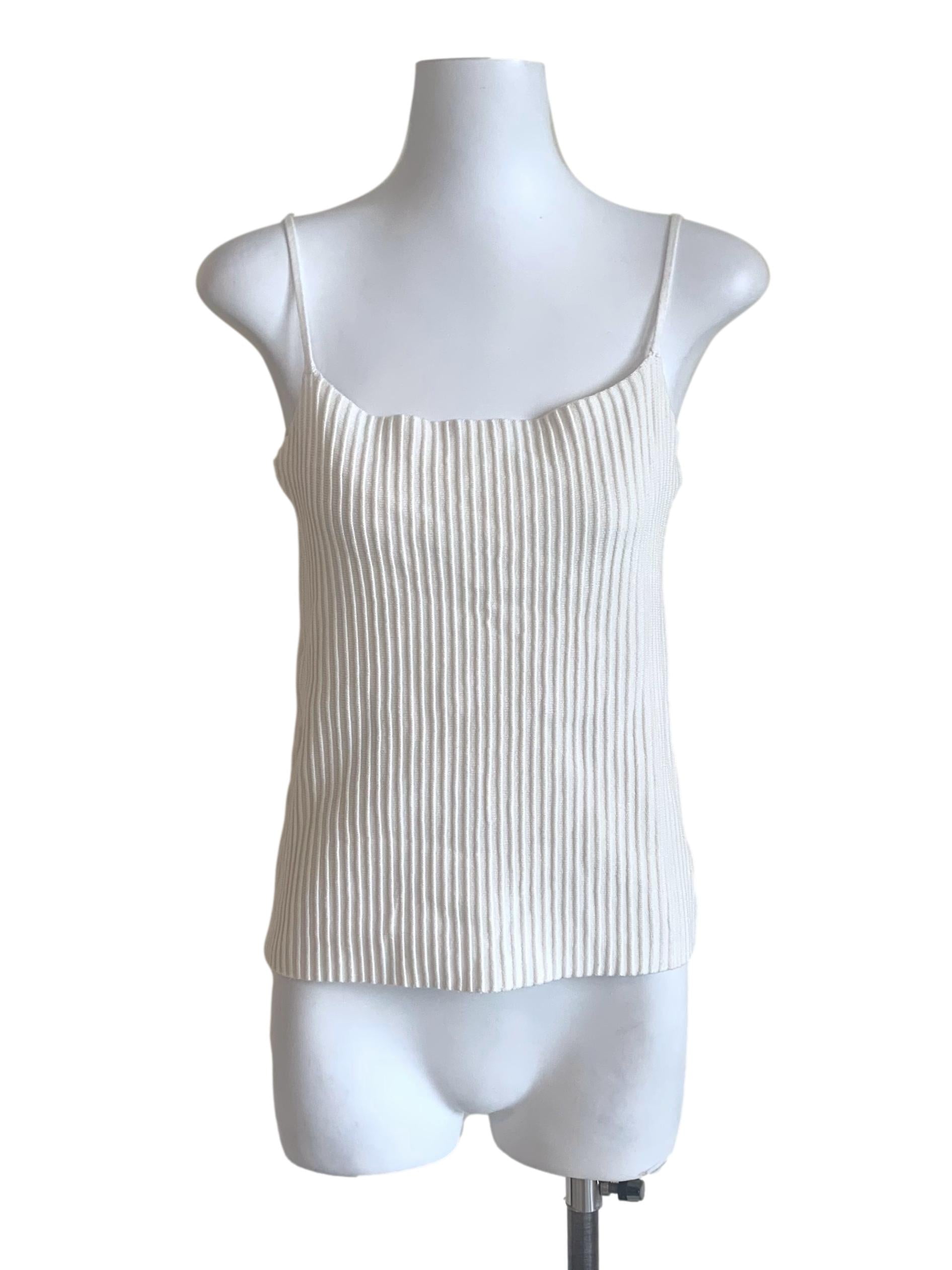 Lace White Stripe Textured Top LB