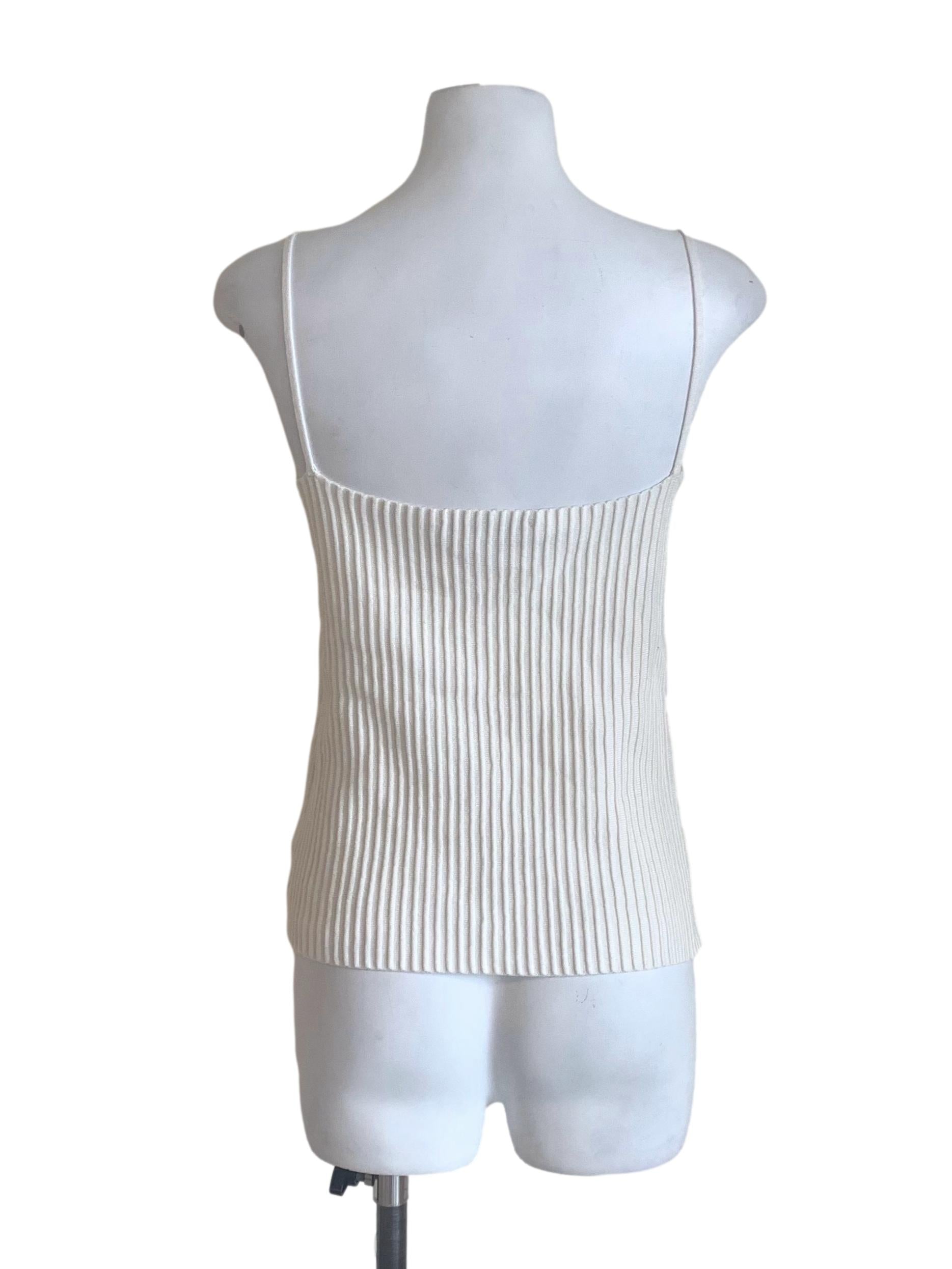 Lace White Stripe Textured Top LB