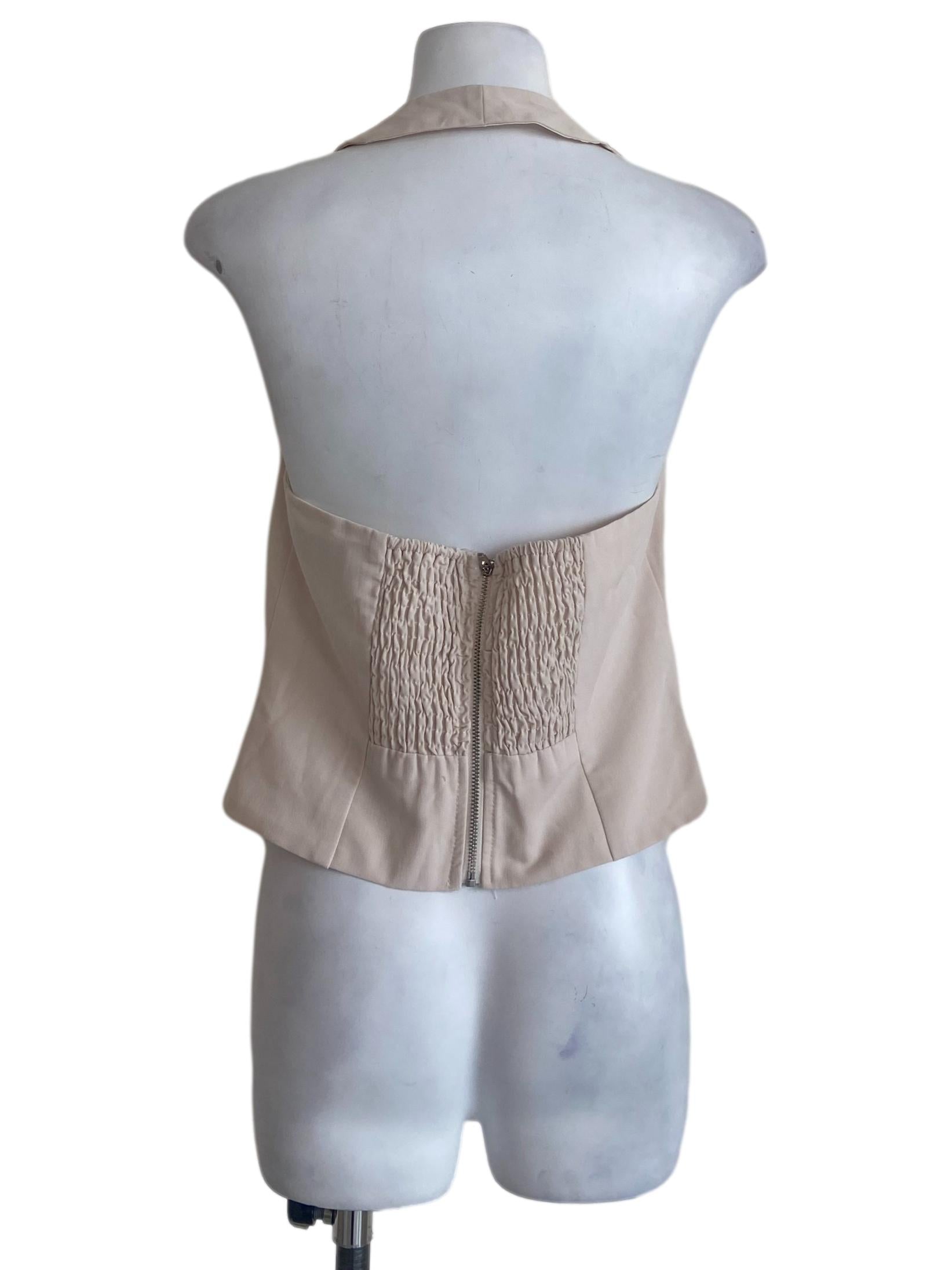 Chiffon Halter Neck Crop Blouse