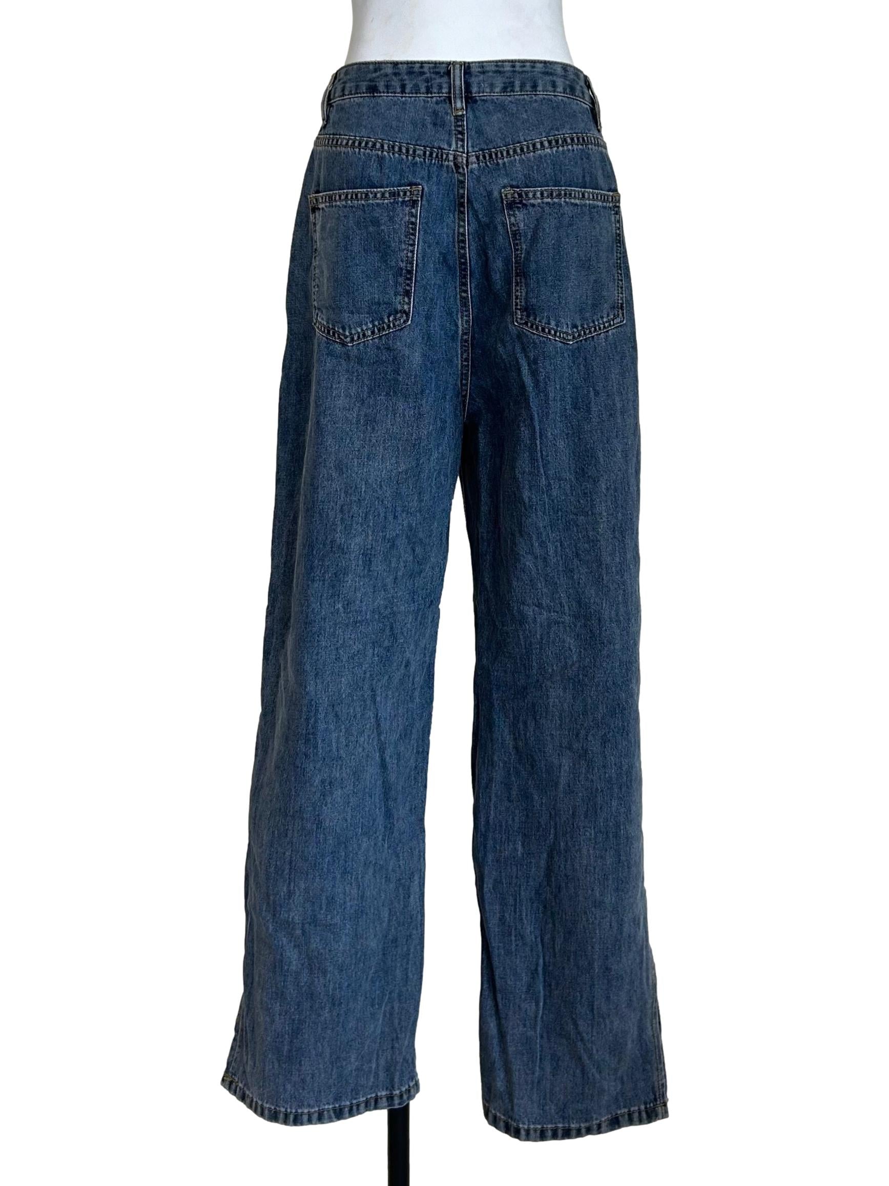 Medium Wash Wide Leg Jeans