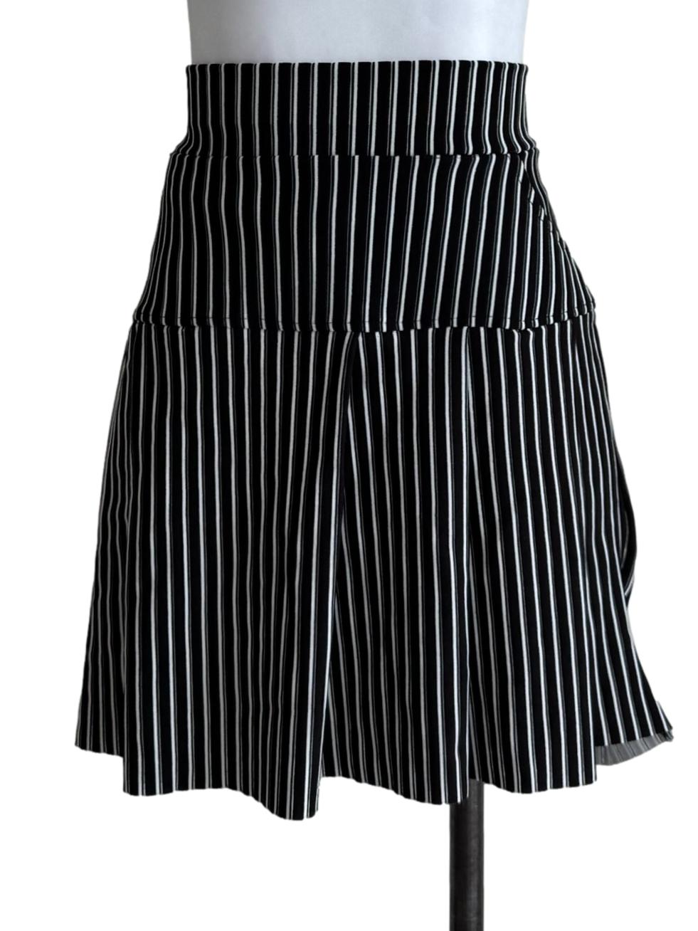 Black Stripes Mini Skirt