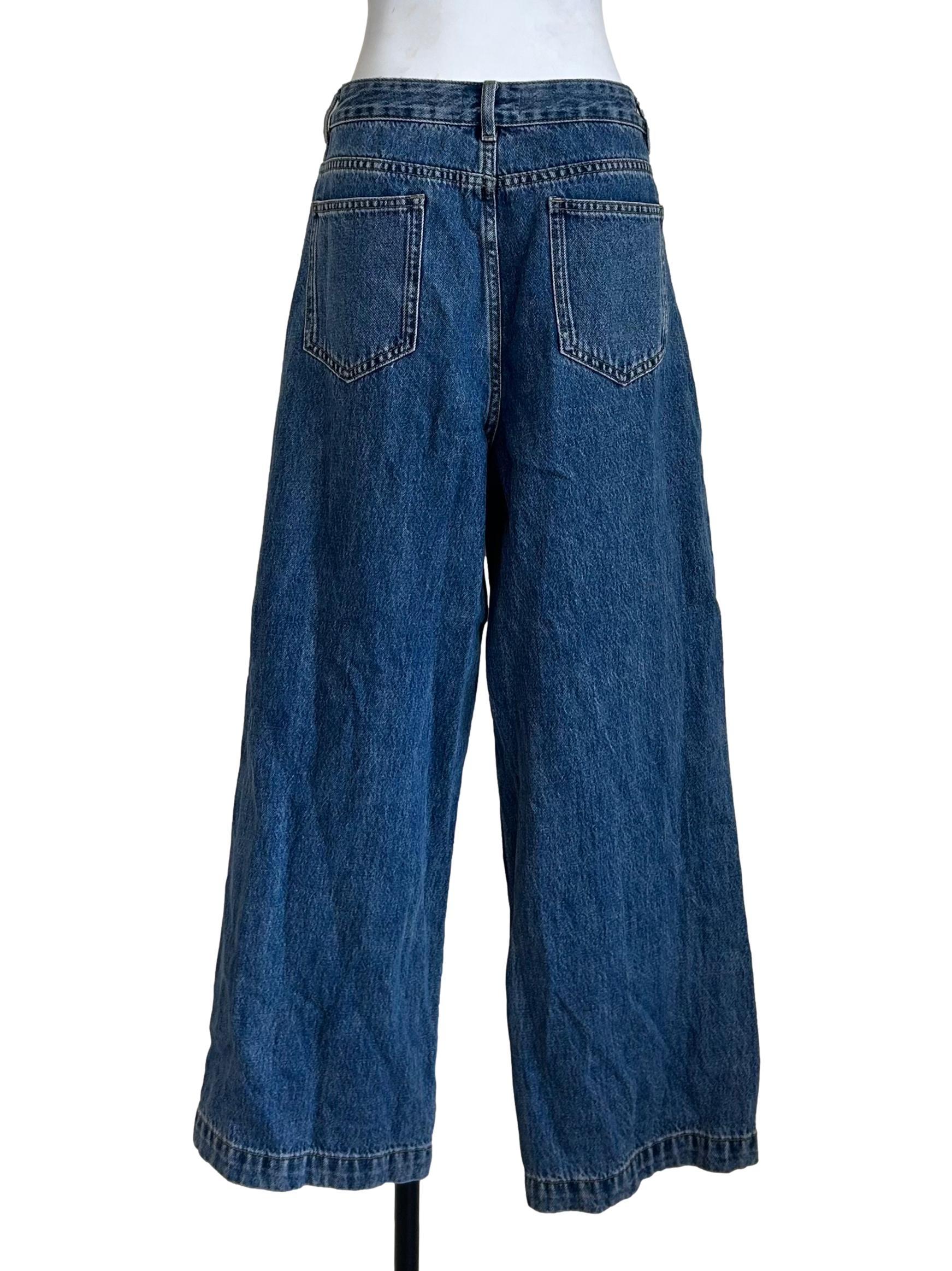 Dark Wash Wide Leg Petite Jeans