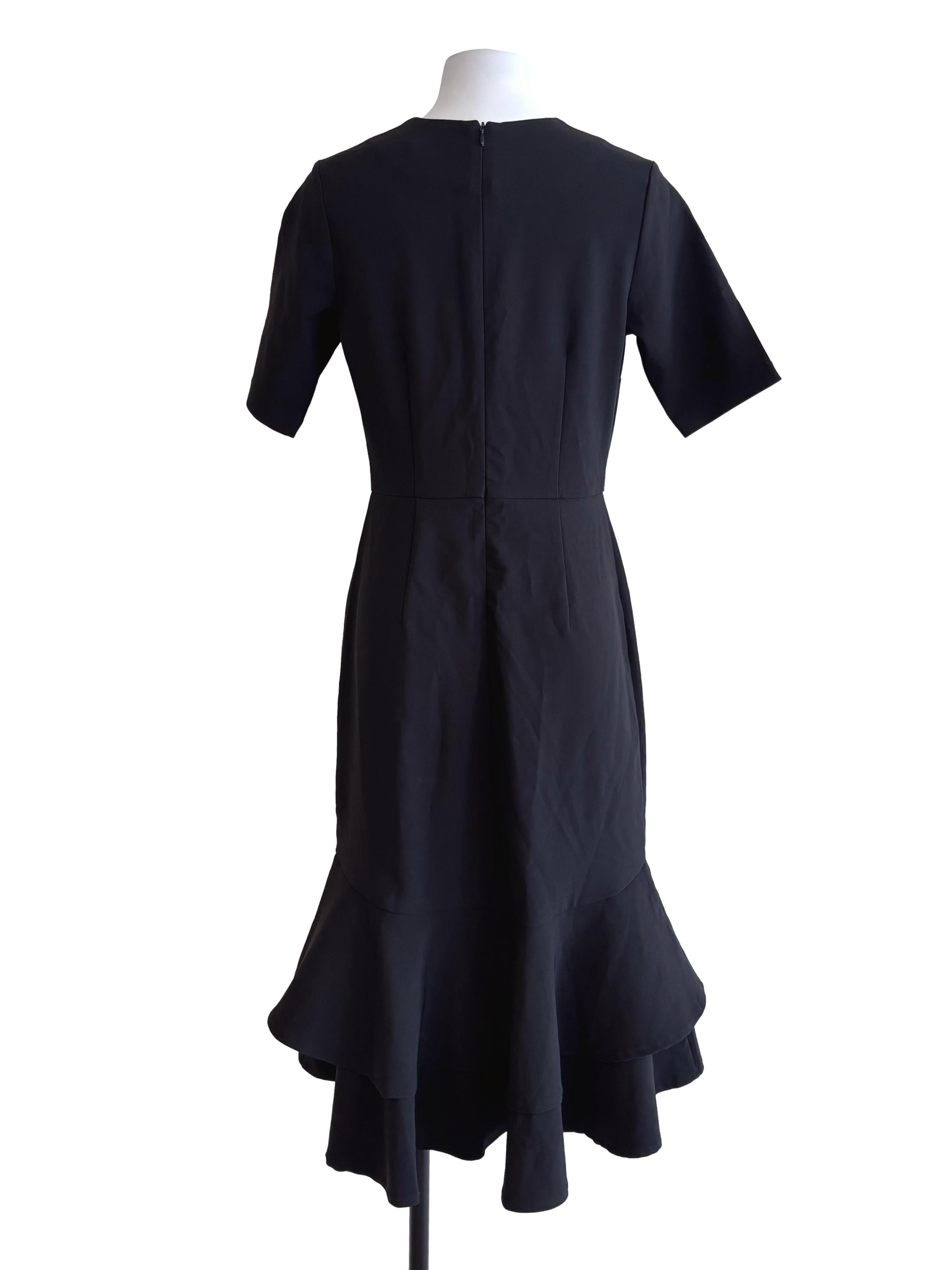 Black Ruffle Layered Dress