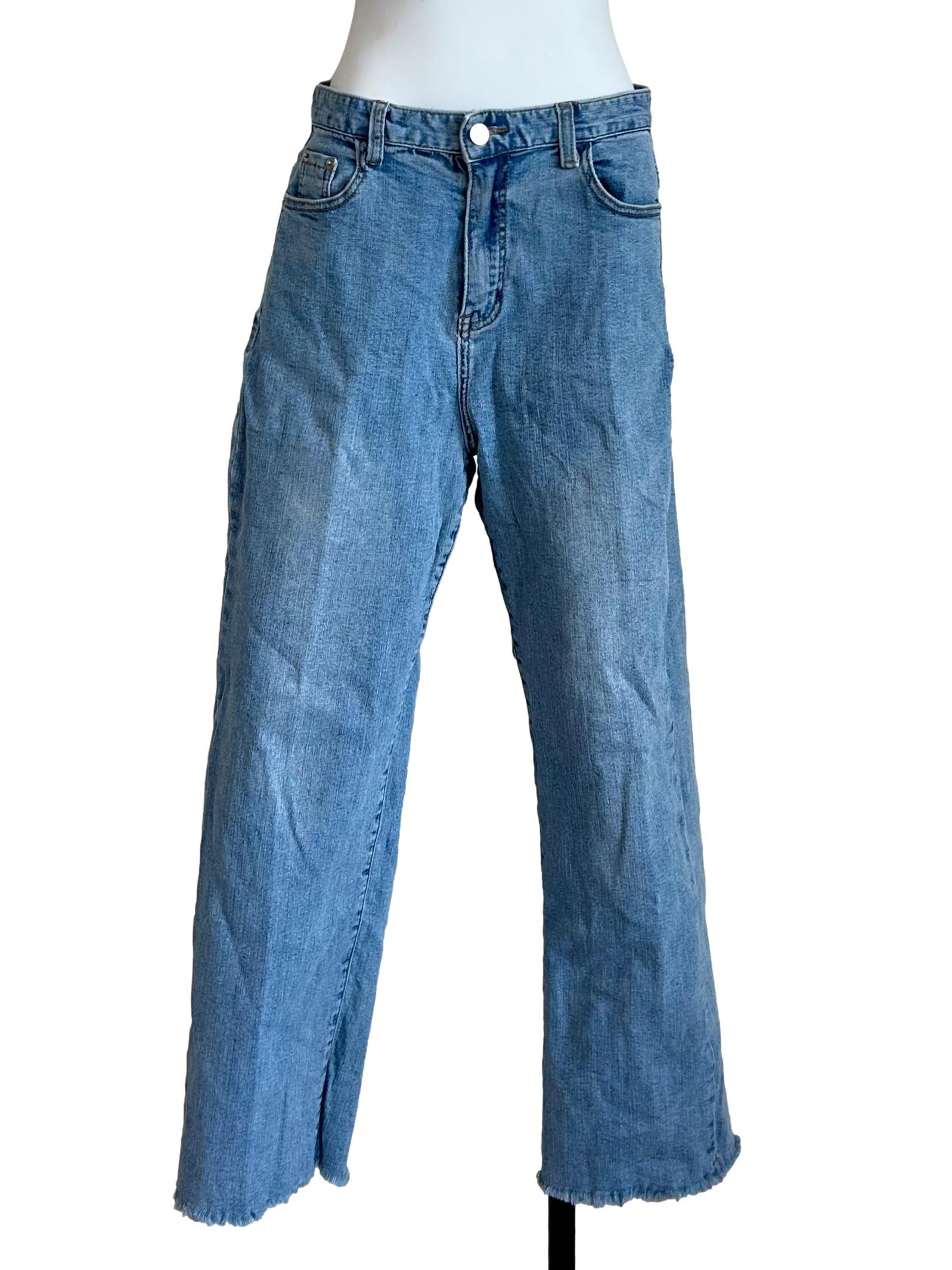 Medium Wash Straight Leg Jeans TWL