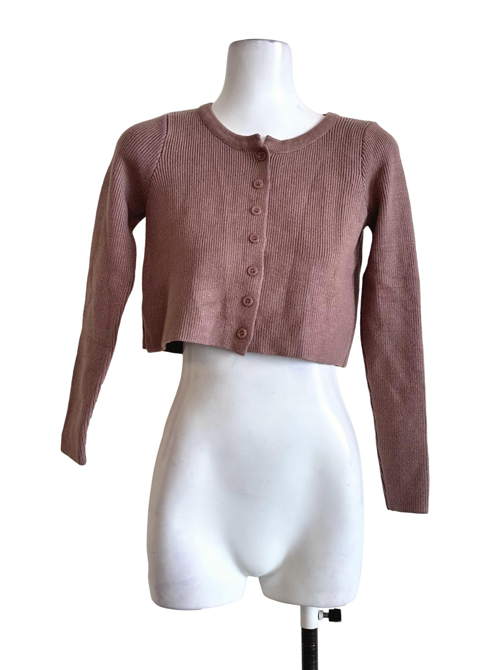 Rosewood Pink Knit Cardigan