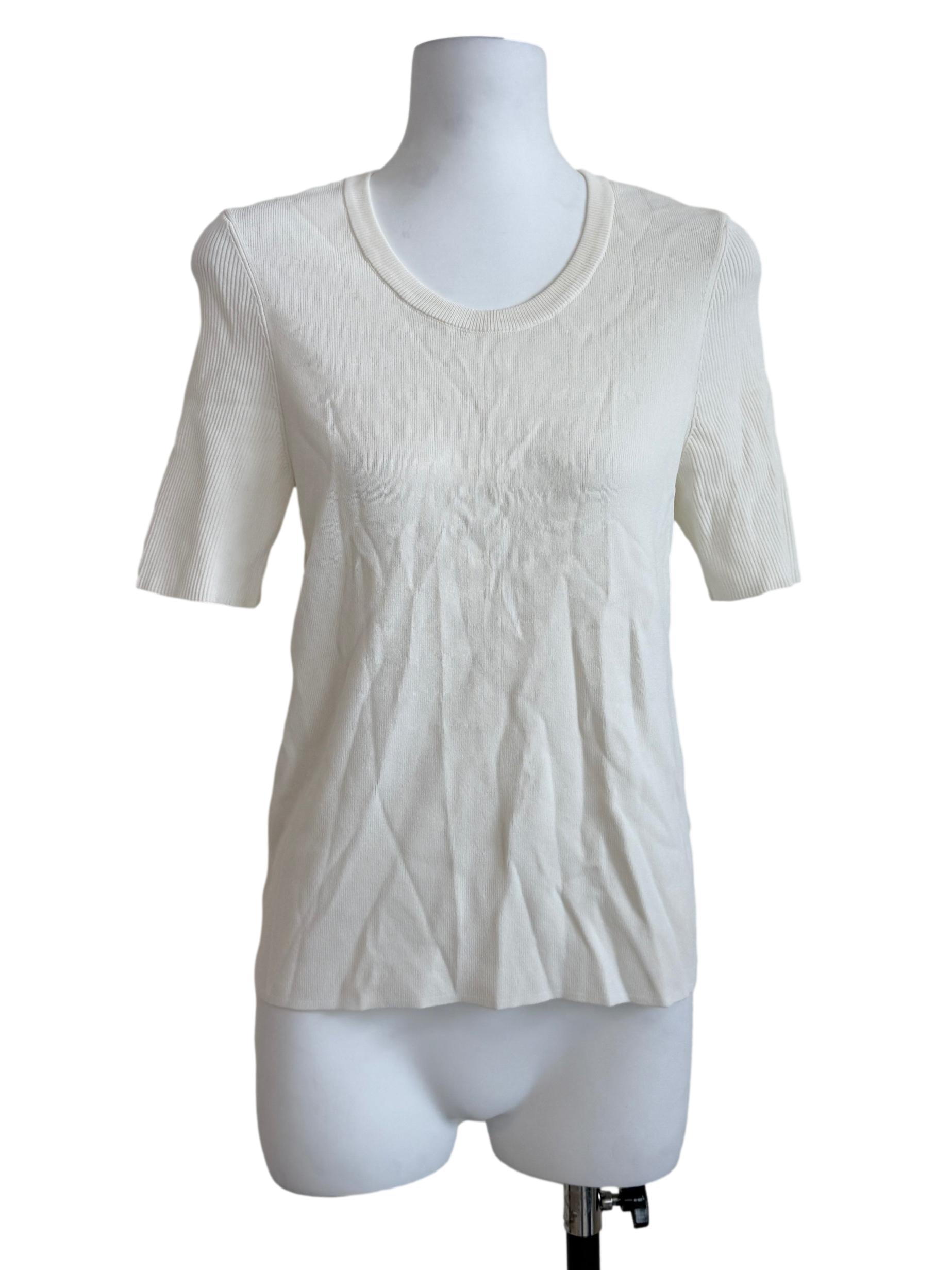 Pearl White Knit Top