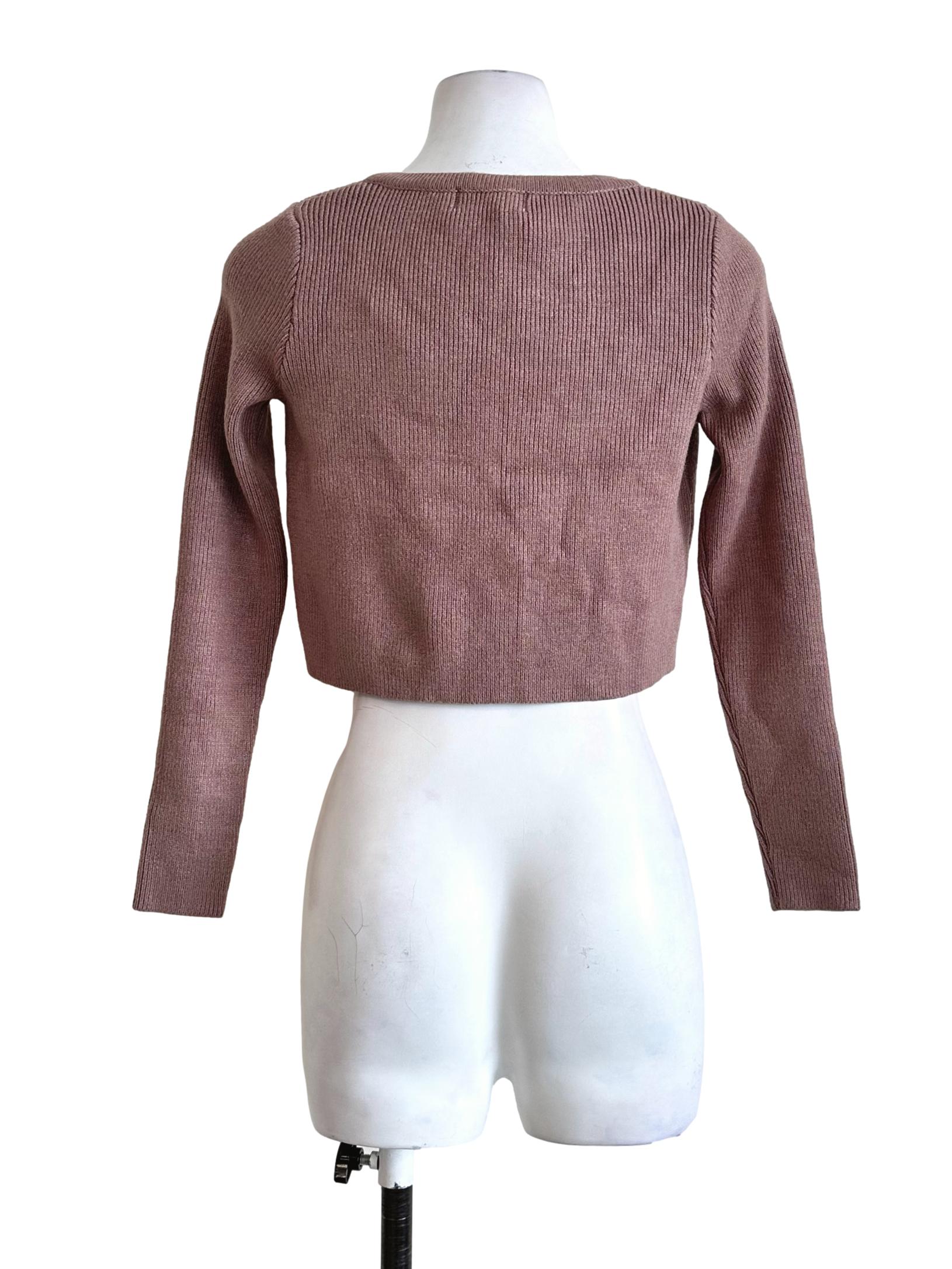 Rosewood Pink Knit Cardigan
