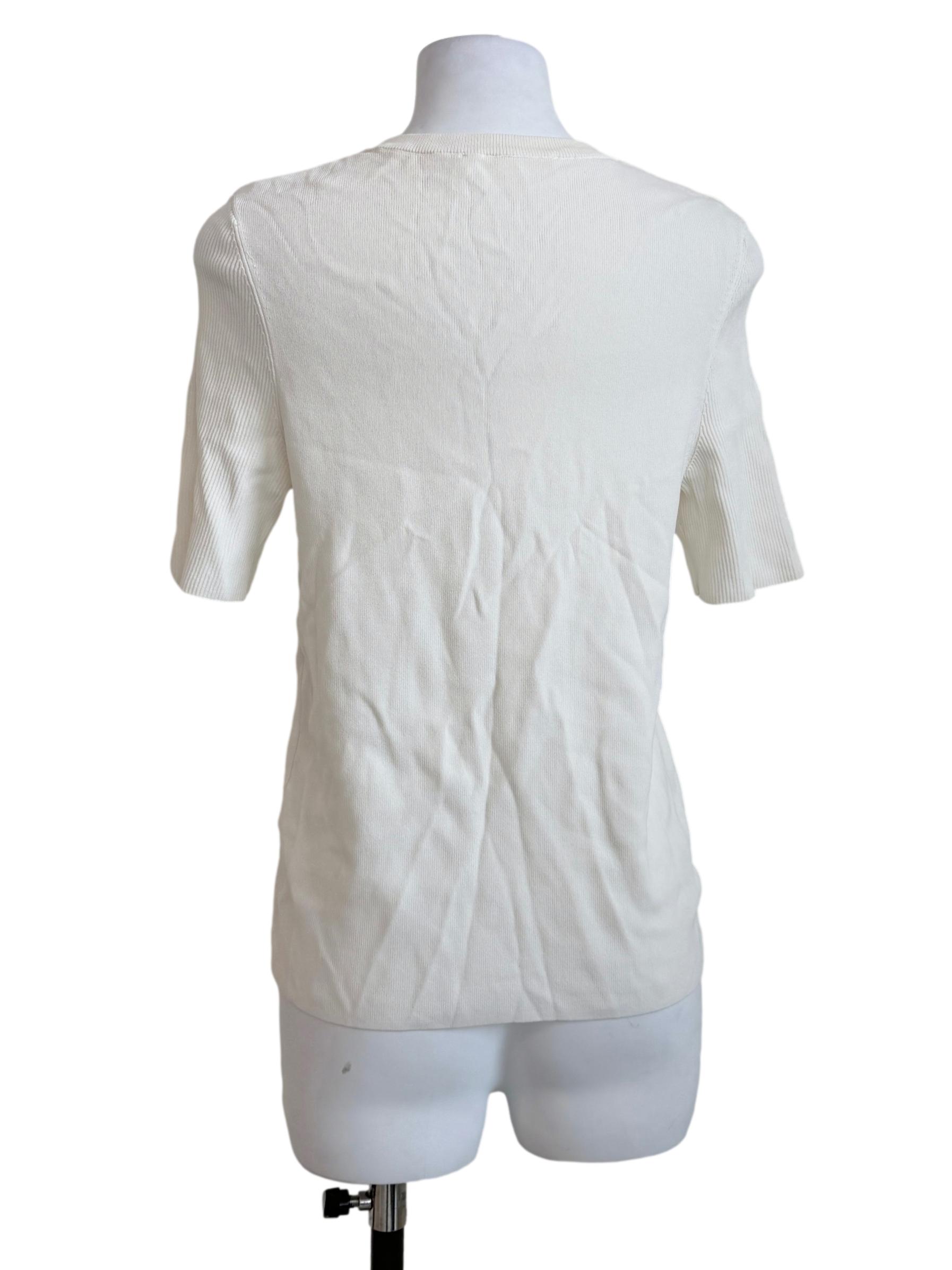 Pearl White Knit Top