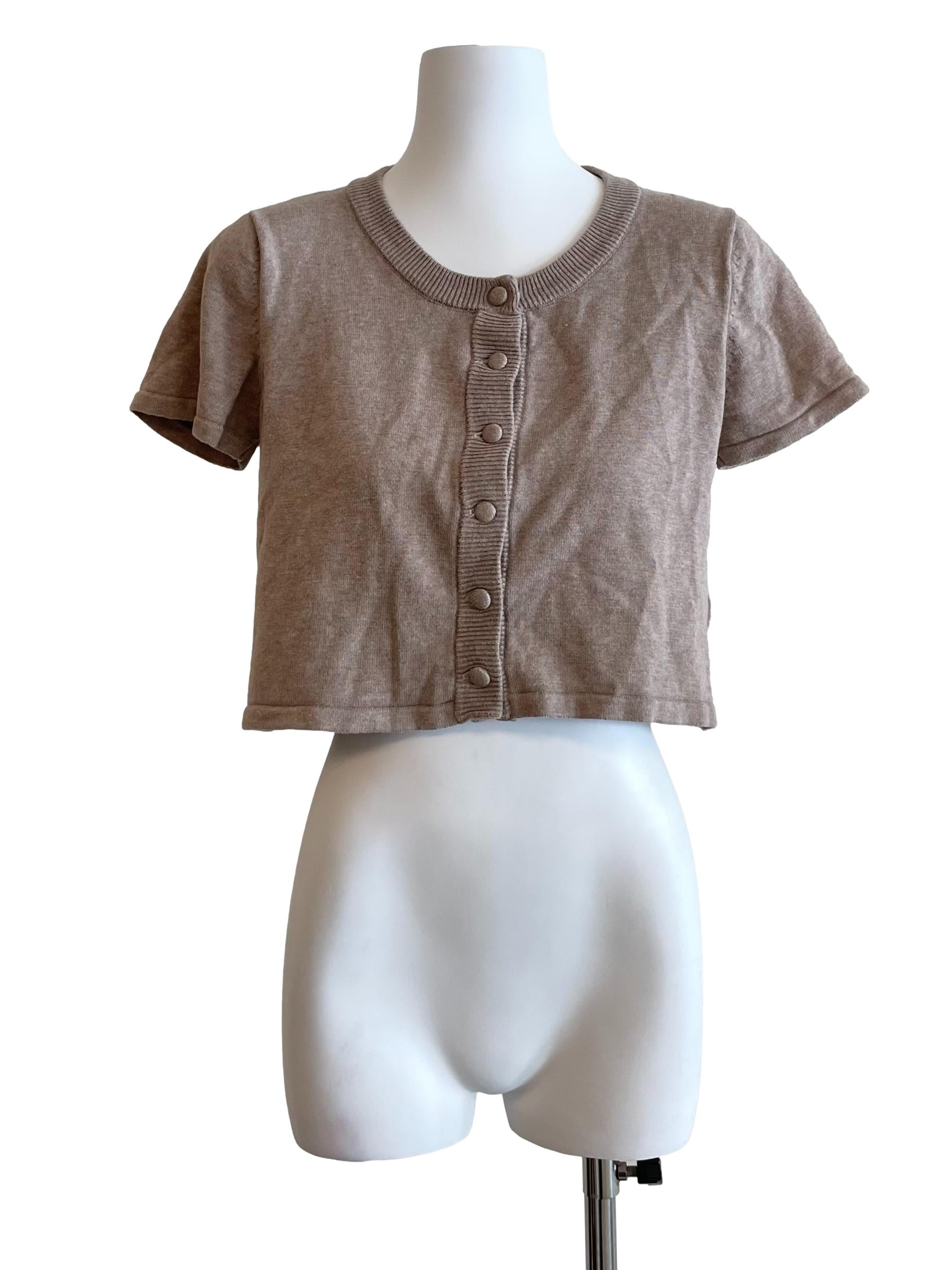 Sepia Button Up Knit Top