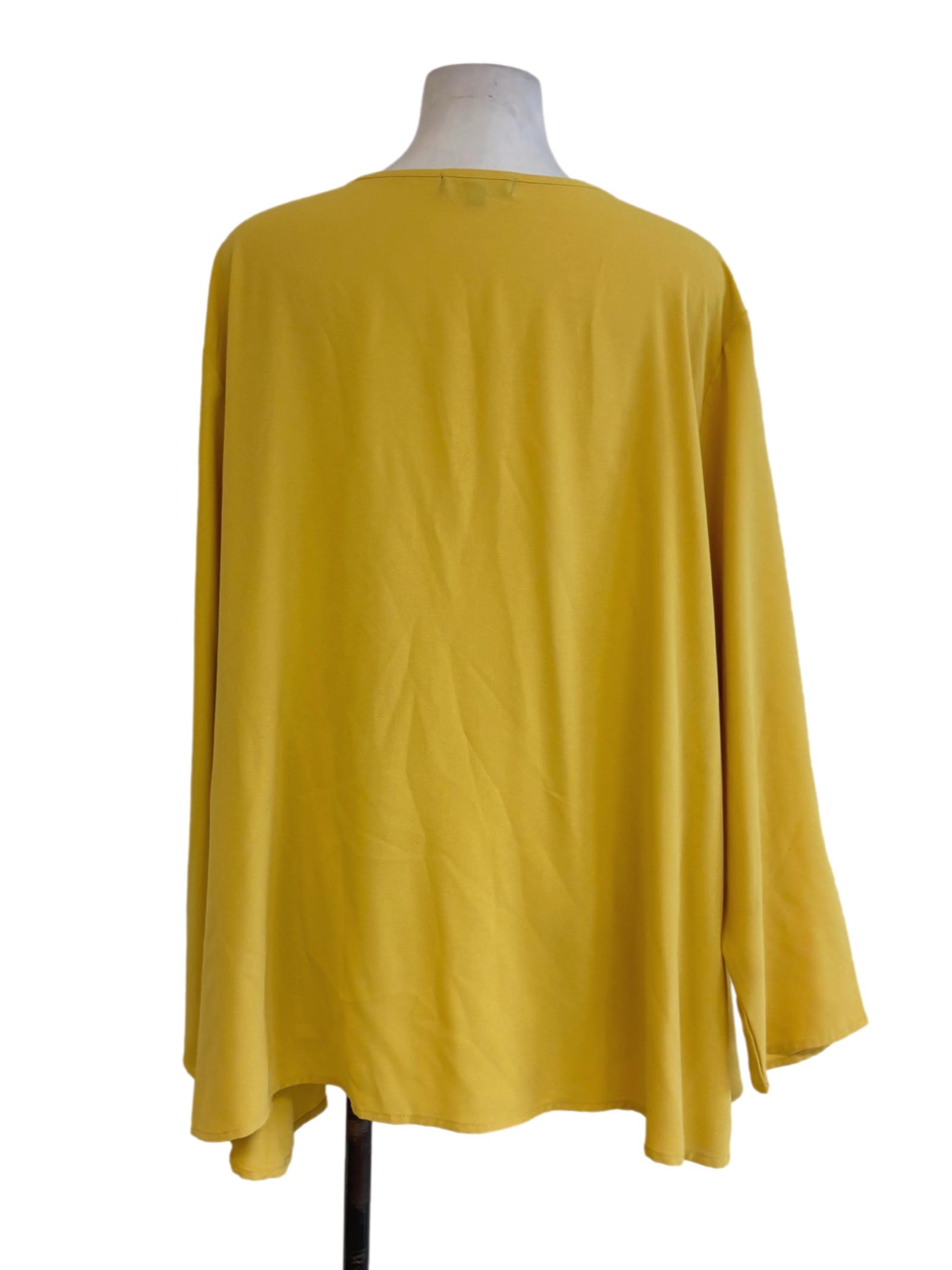 Butter Yellow Box Pleated Blouse