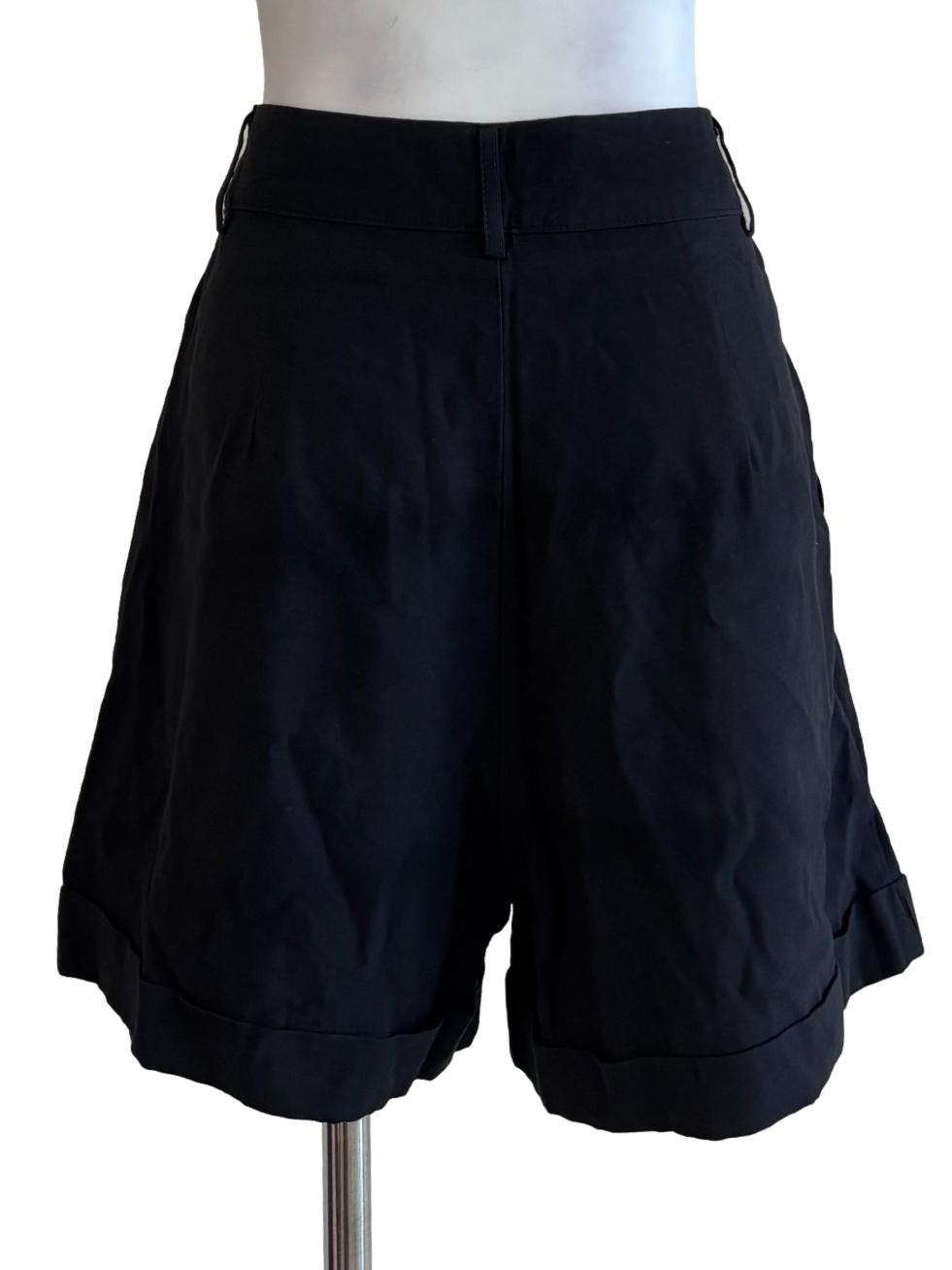 Parisian Black Relaxed Shorts