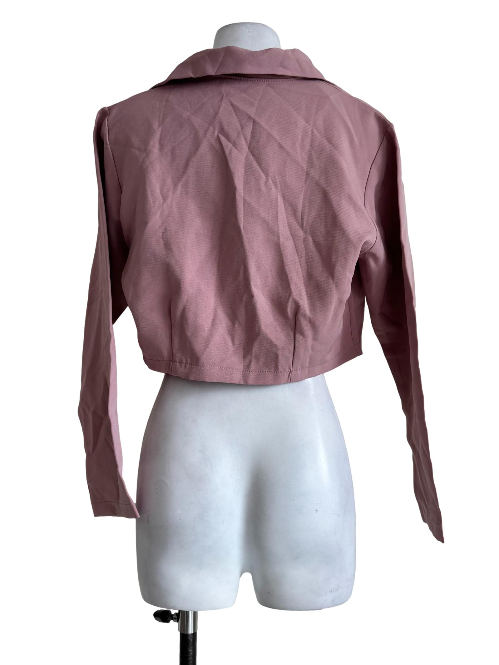 Blush Pink Long Sleeve Blazer