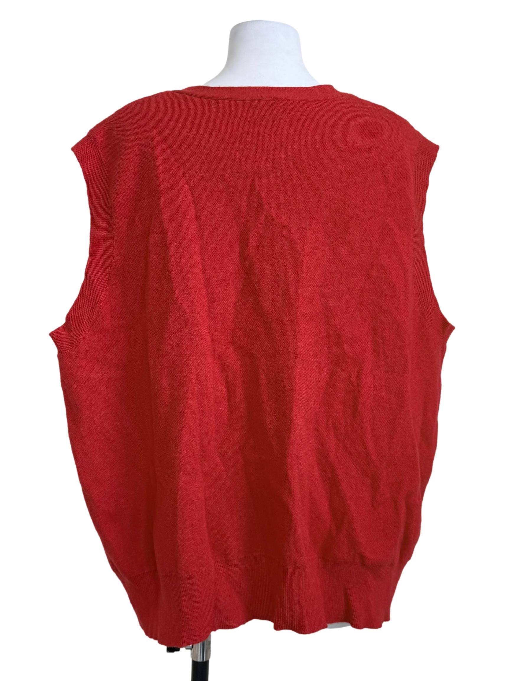 Crimson Red V-Neck Vest