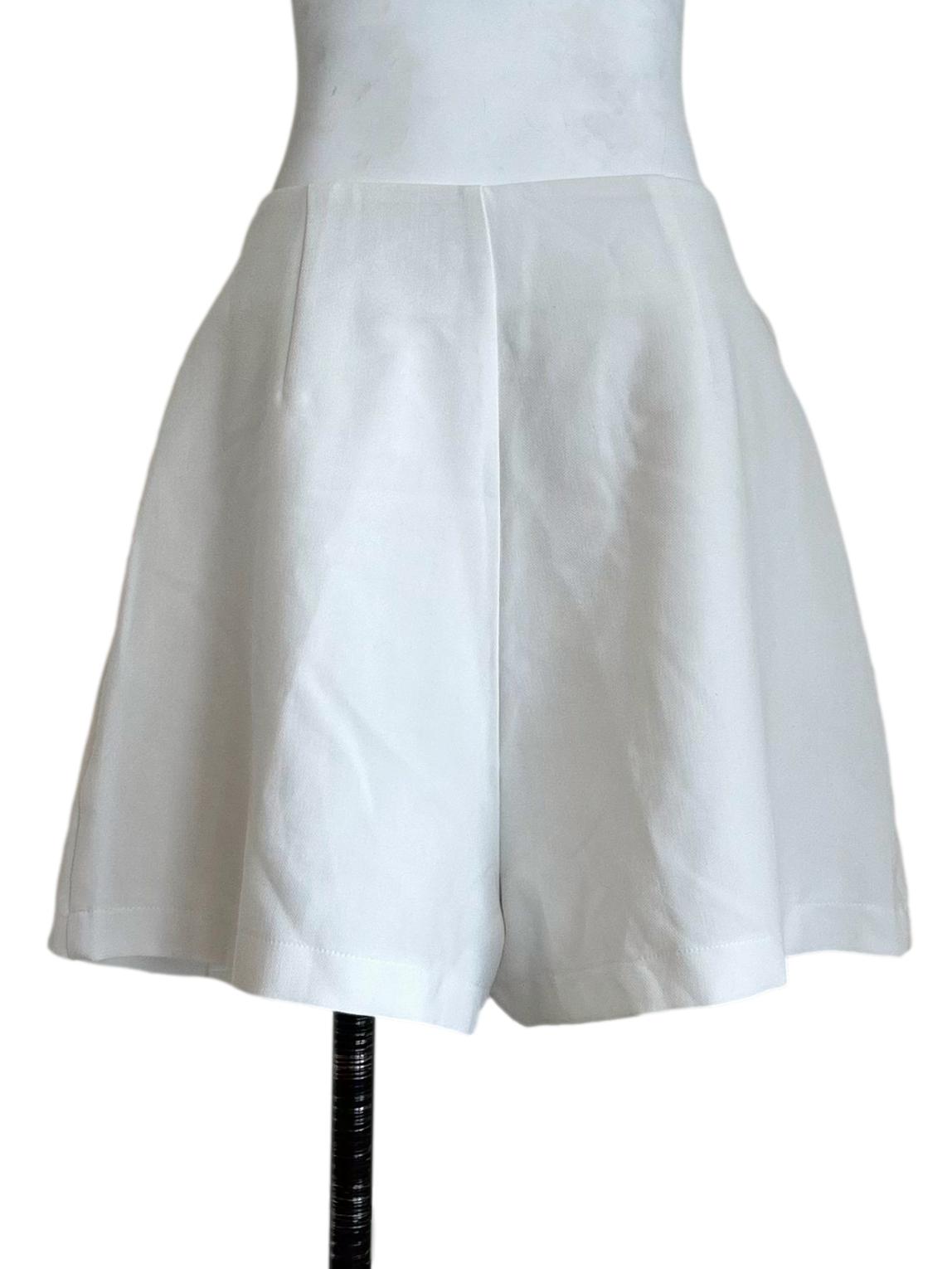White Pleated Tennis Skorts