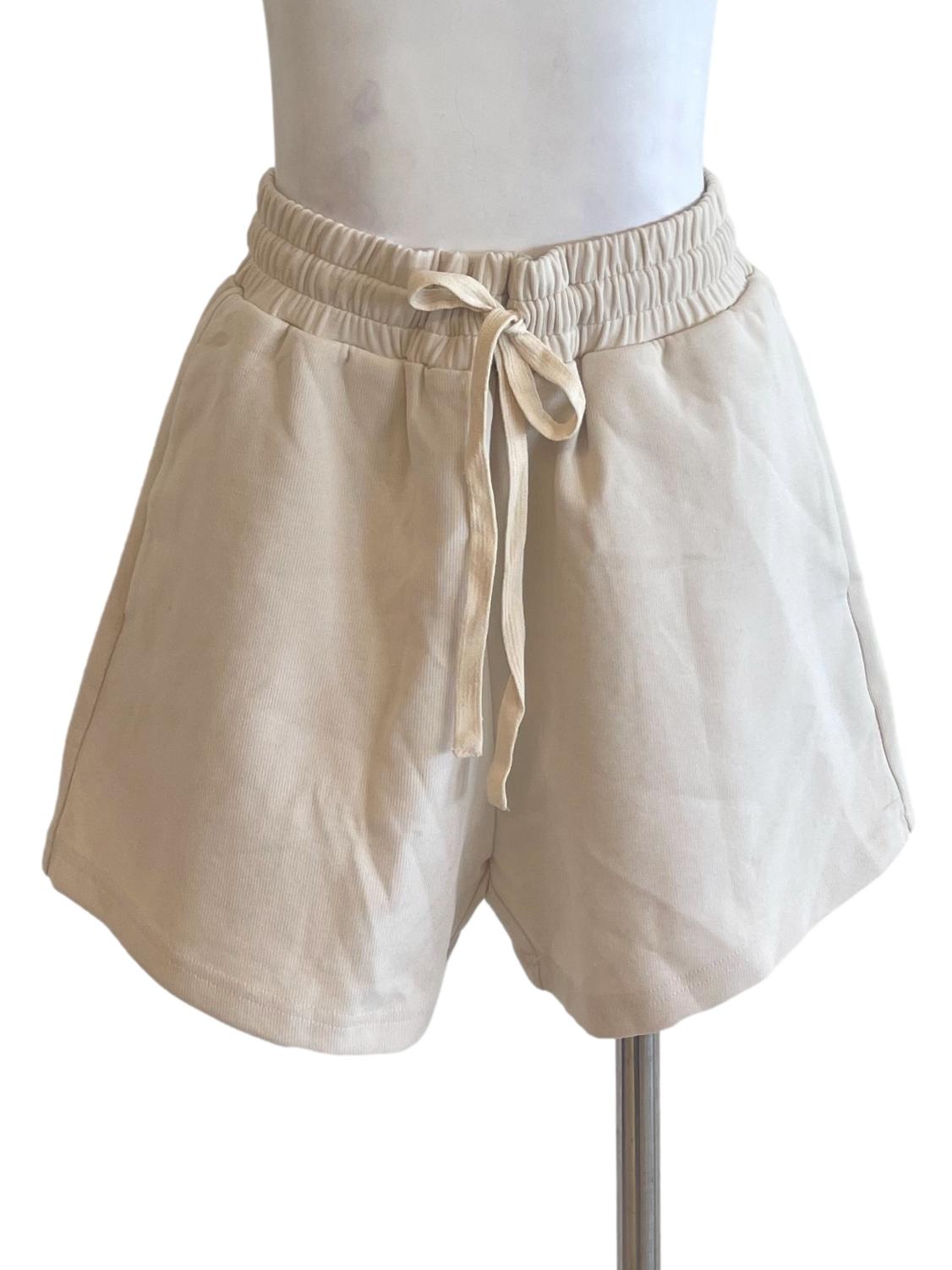 Cream Board Waisted Shorts