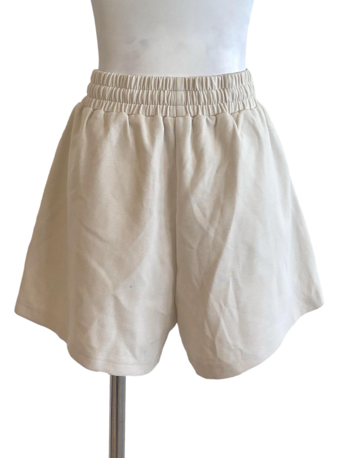 Cream Board Waisted Shorts