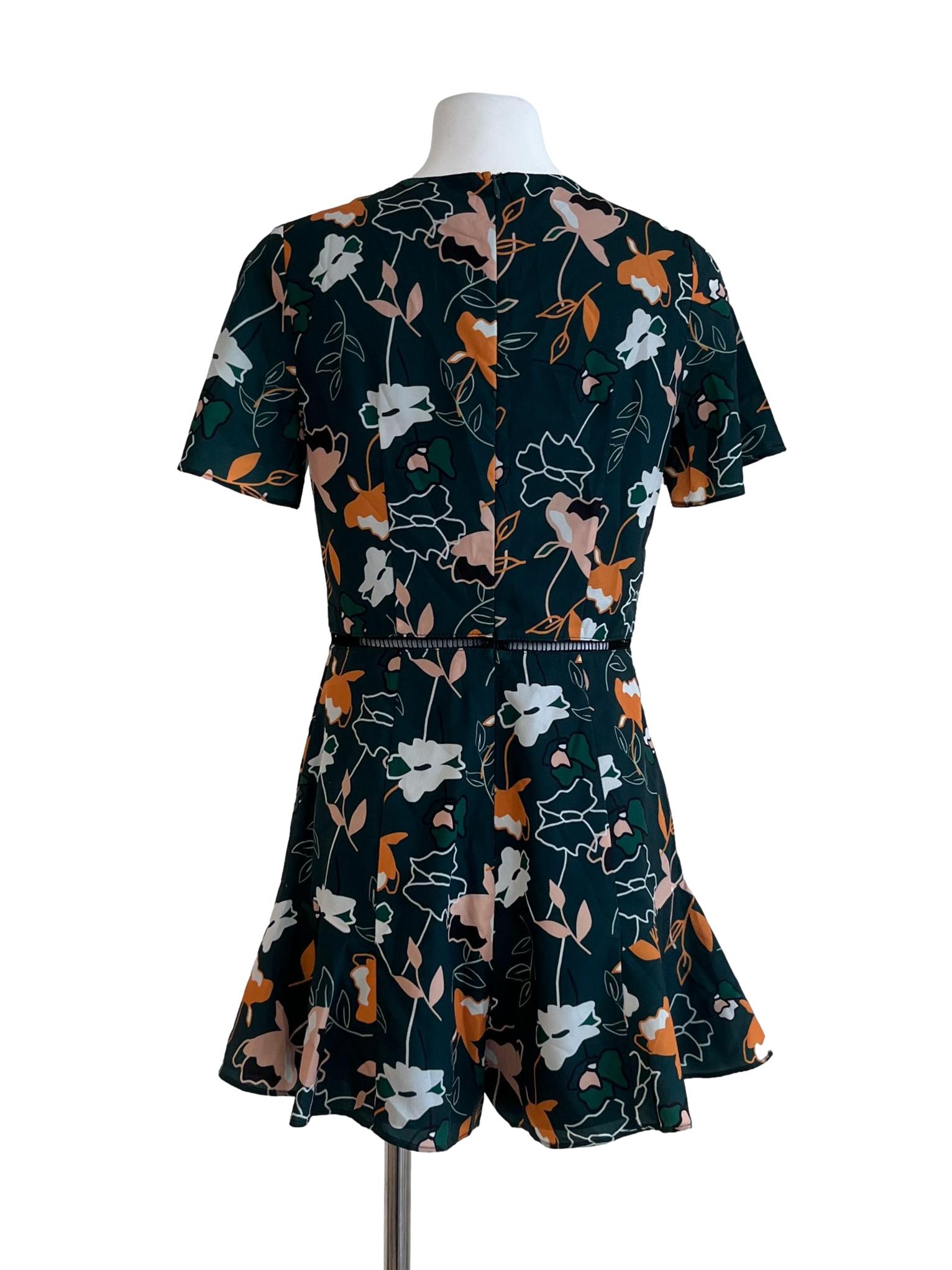 Green Floral Pattern Dress