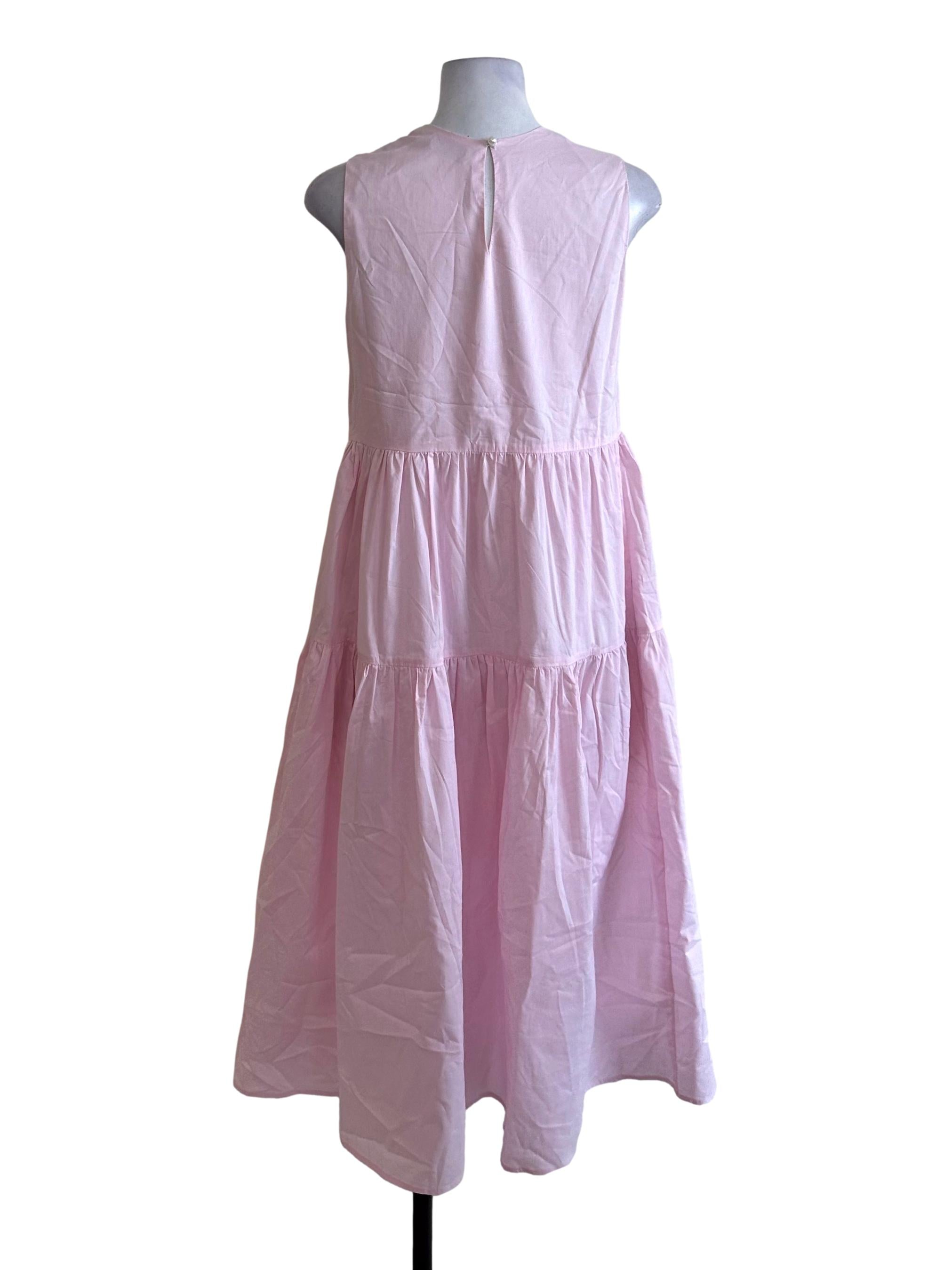 Light Pink Tiered Tent Dress