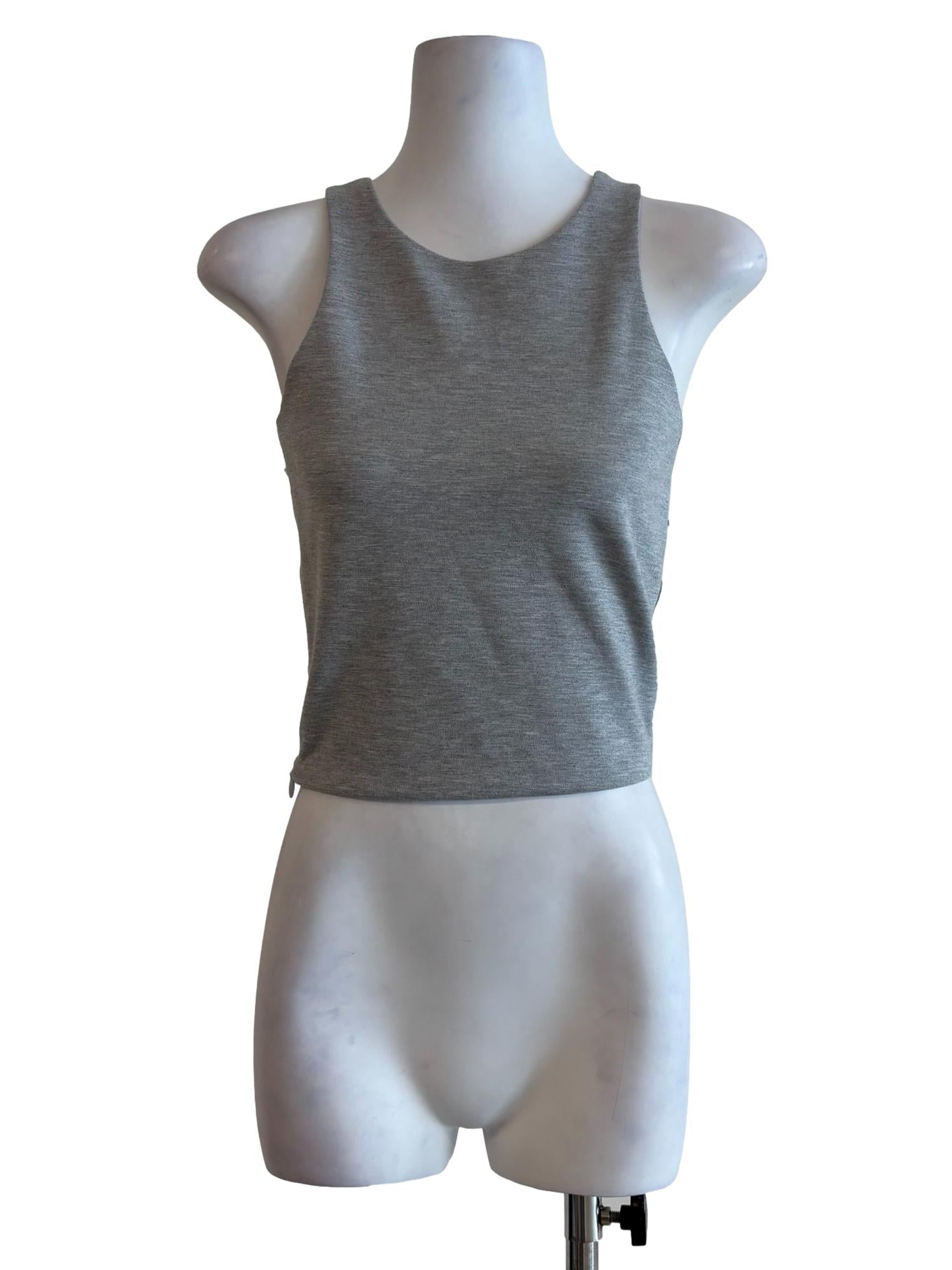 Storm Grey Round Neck Tank Top