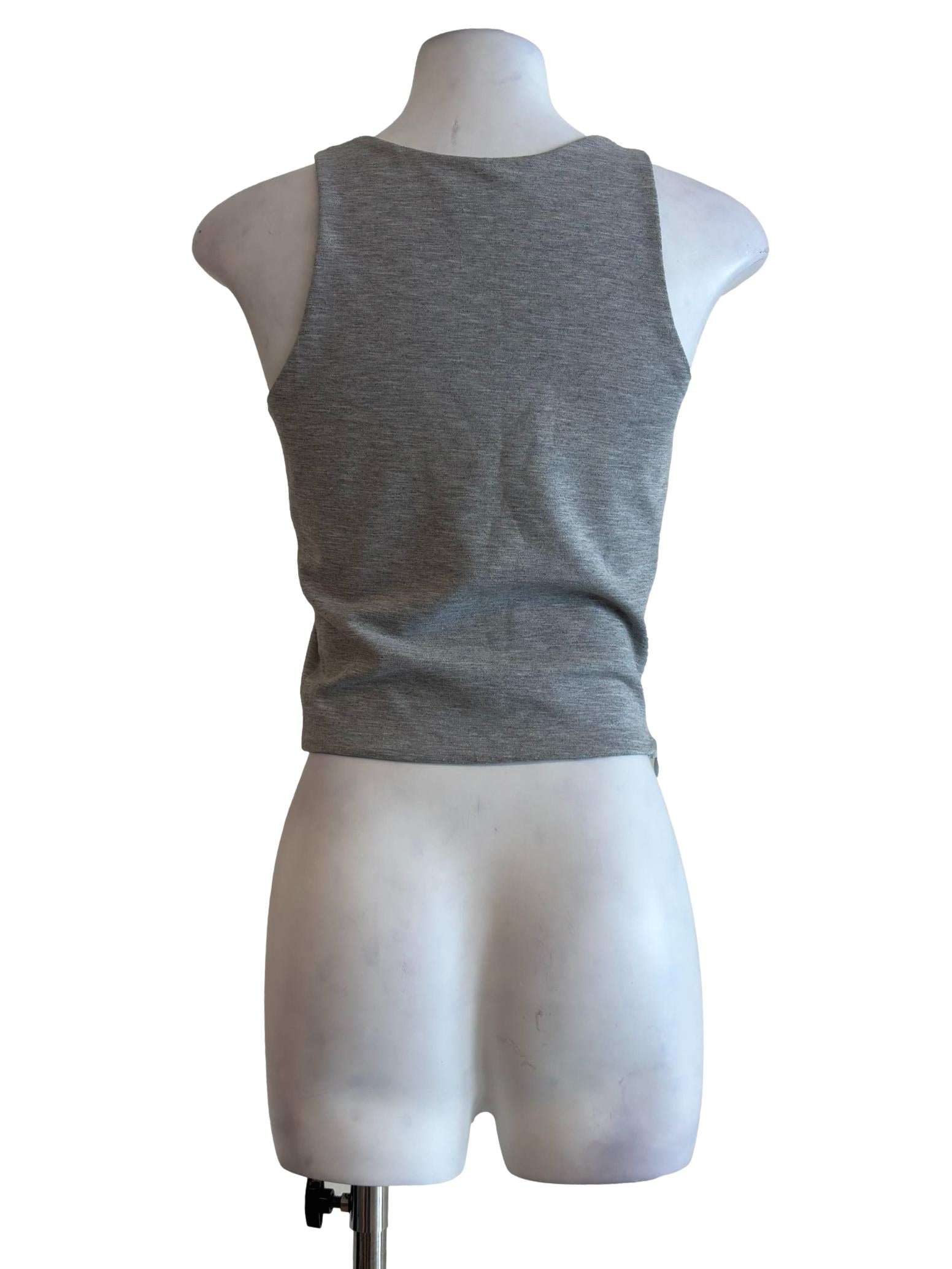 Storm Grey Round Neck Tank Top