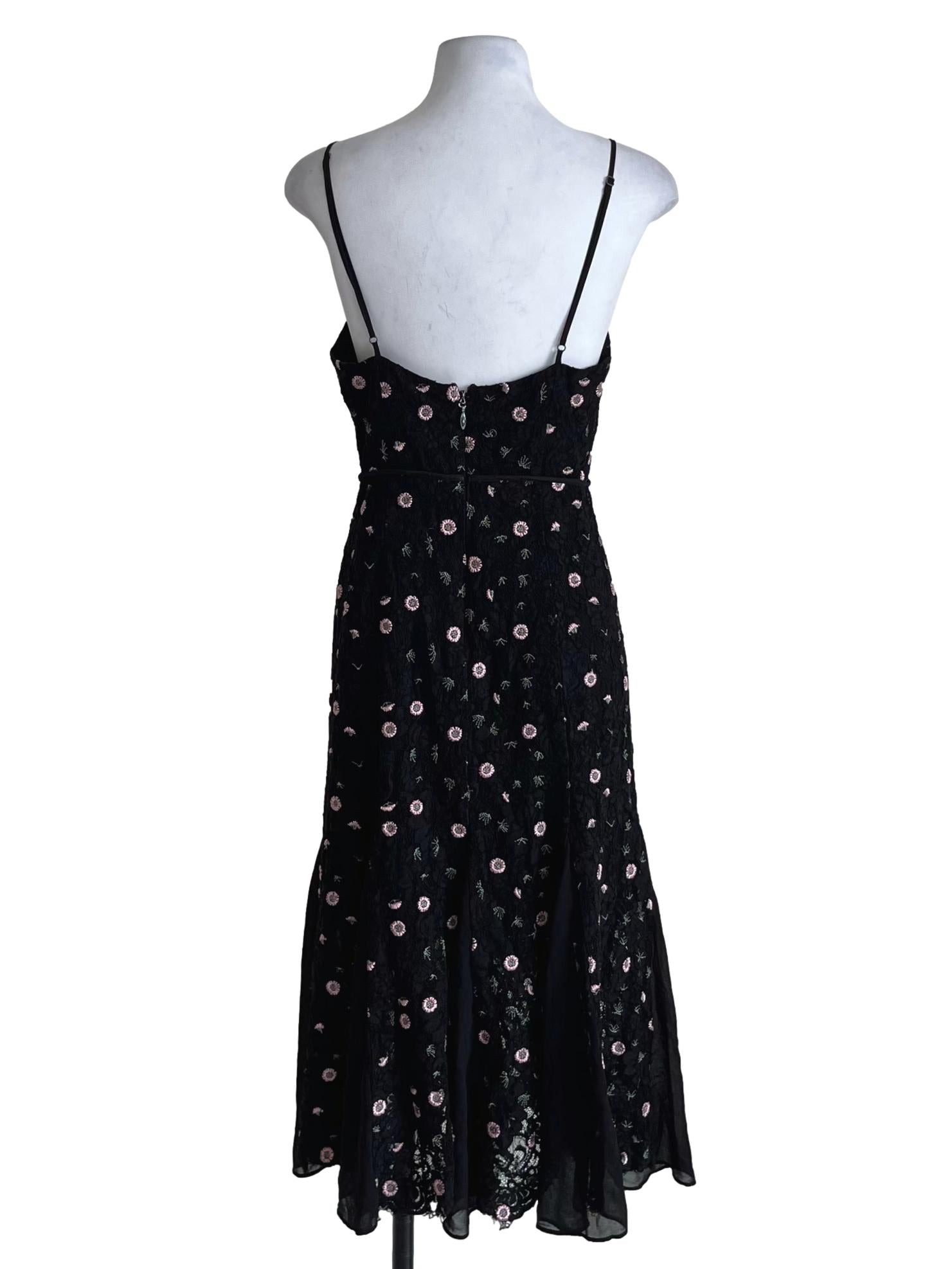 Black Lace A-Line Dress