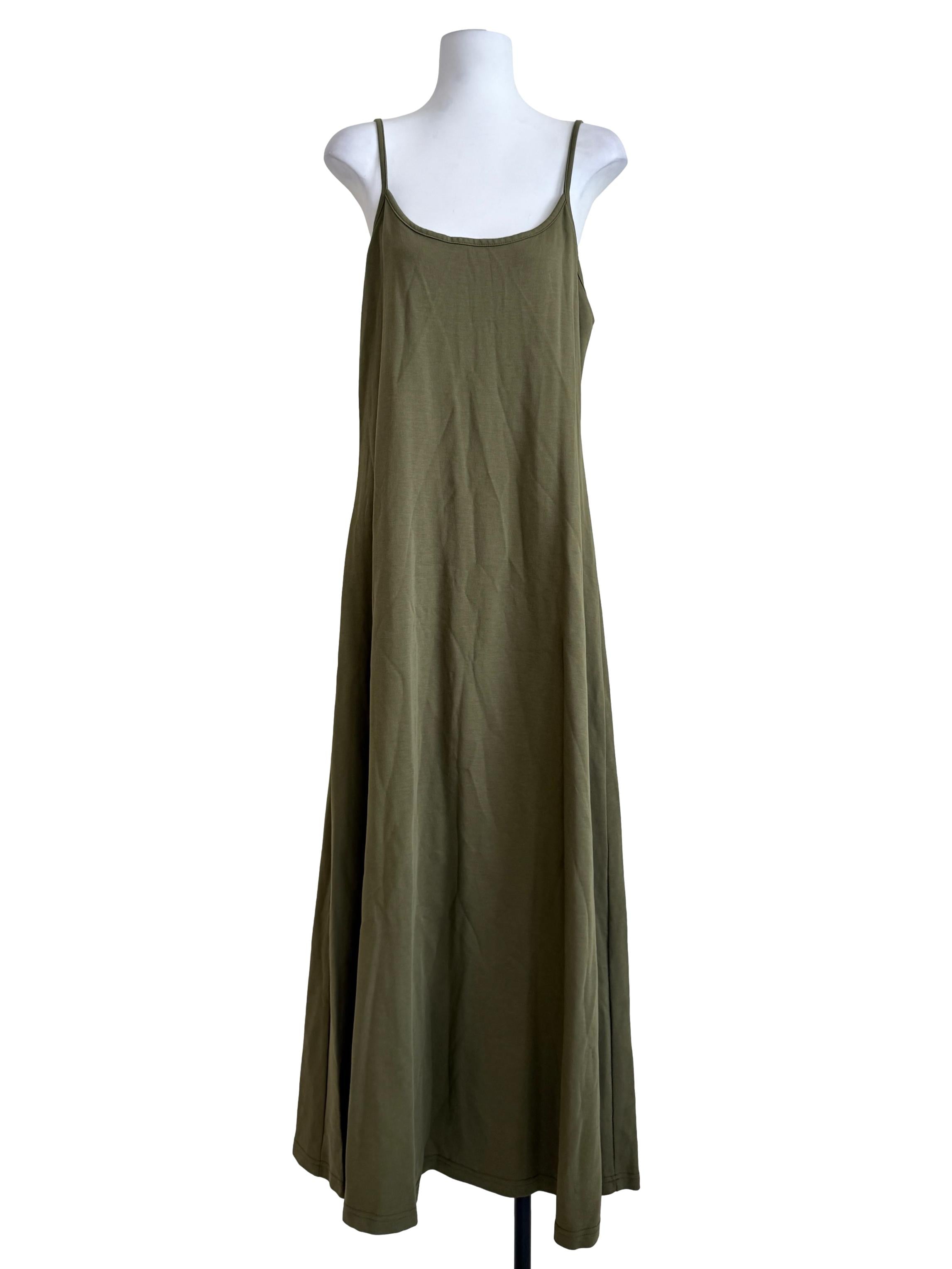 Crocodile Green A-Line Slip Dress