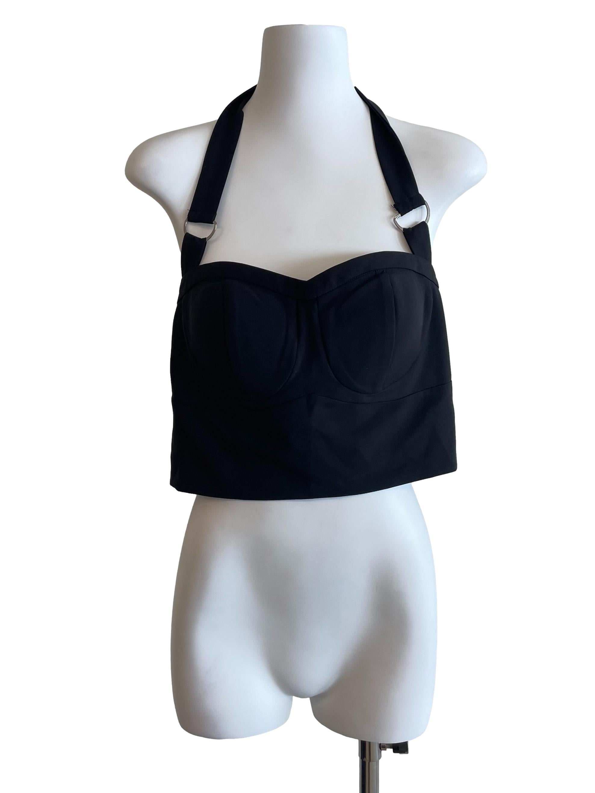 Shadow Halter Neck Bustier Top