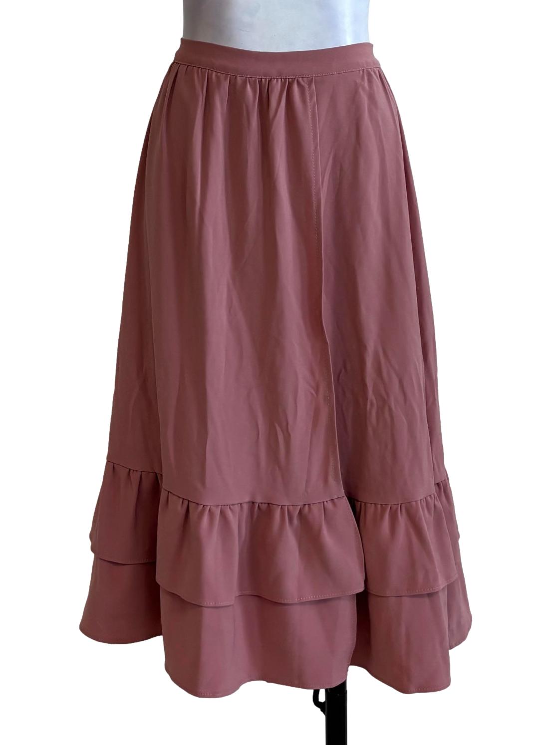 Coral Pink Slit Skirt