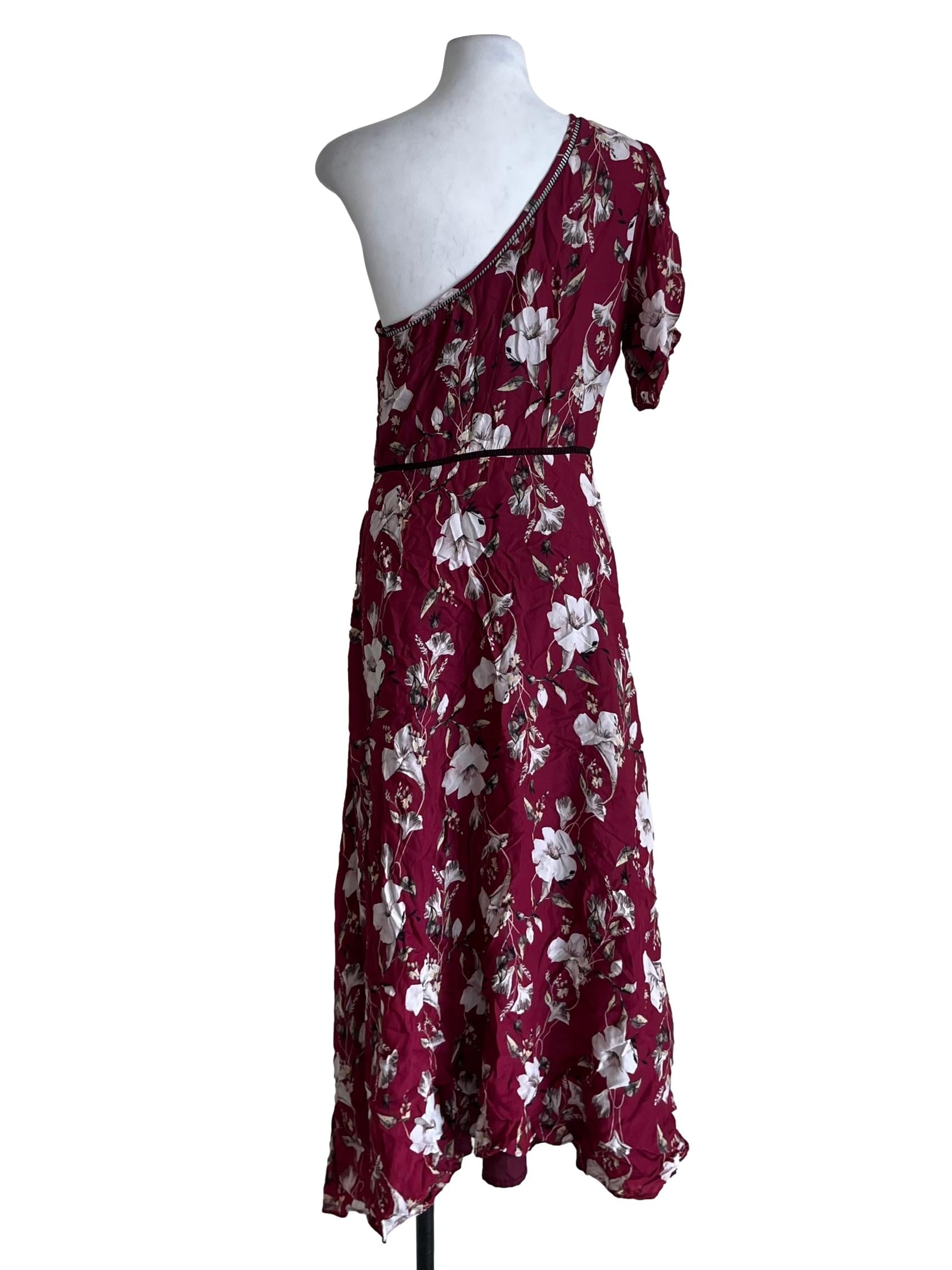 Plum Purple Floral Empire Dress
