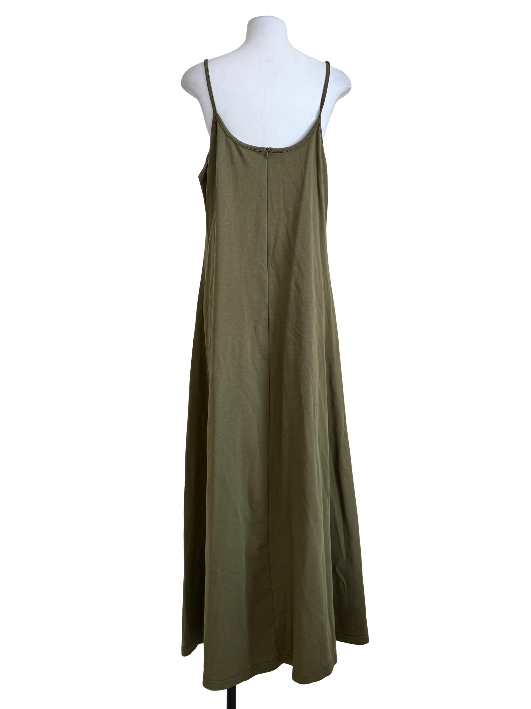 Crocodile Green A-Line Slip Dress
