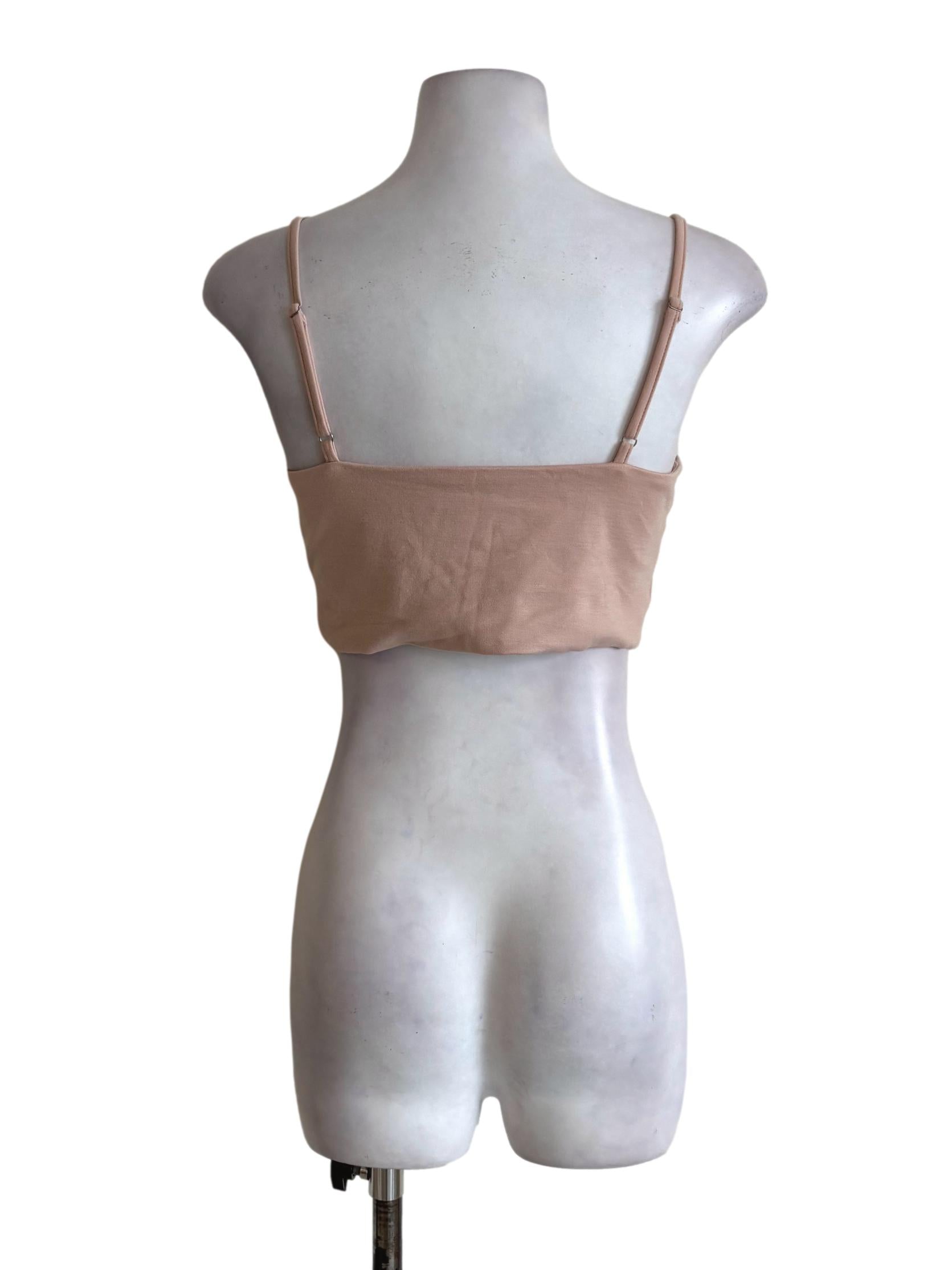 Crepe Pink Padded Bralette
