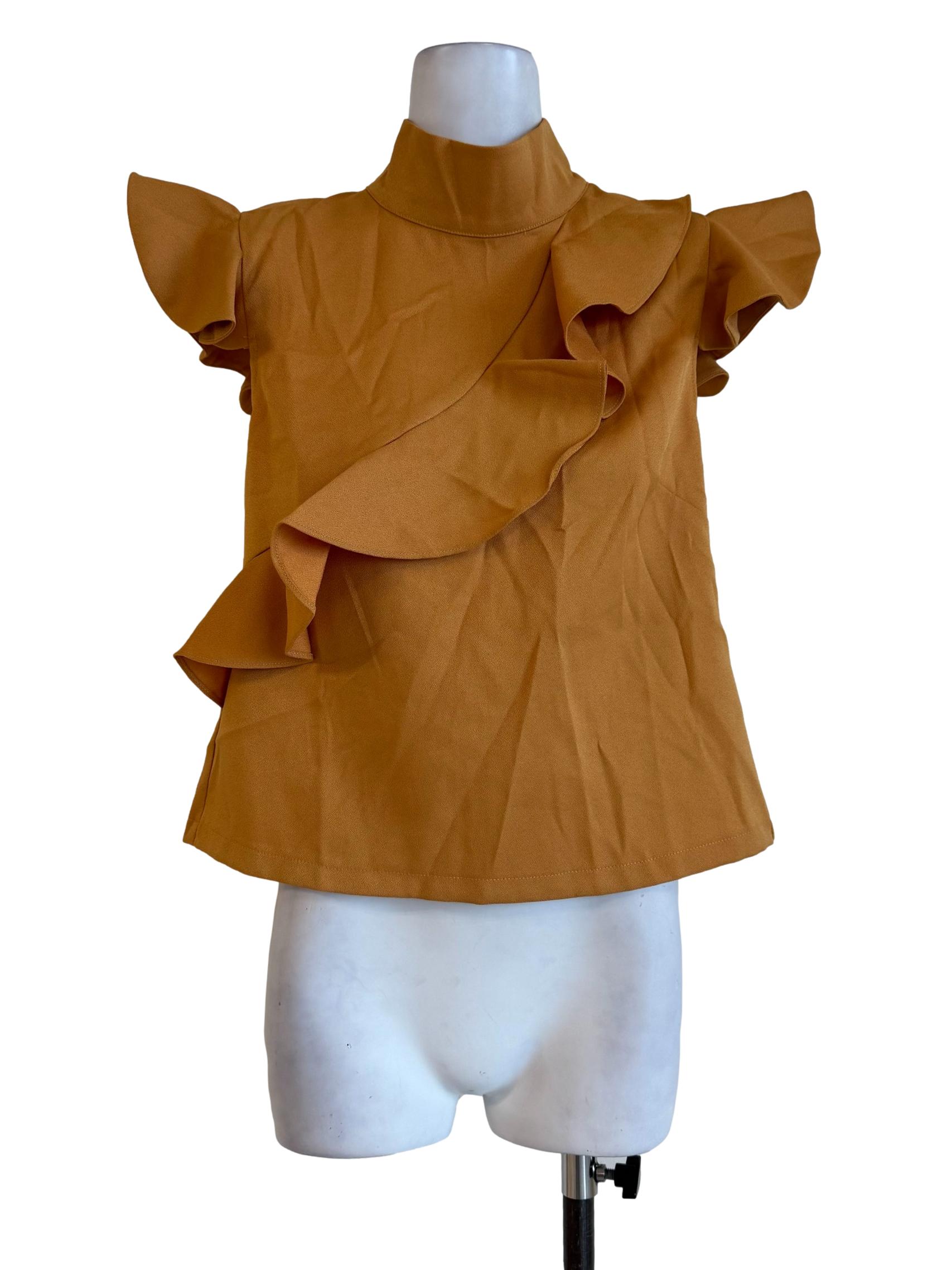 Marigold Ruffle Sleeve Top