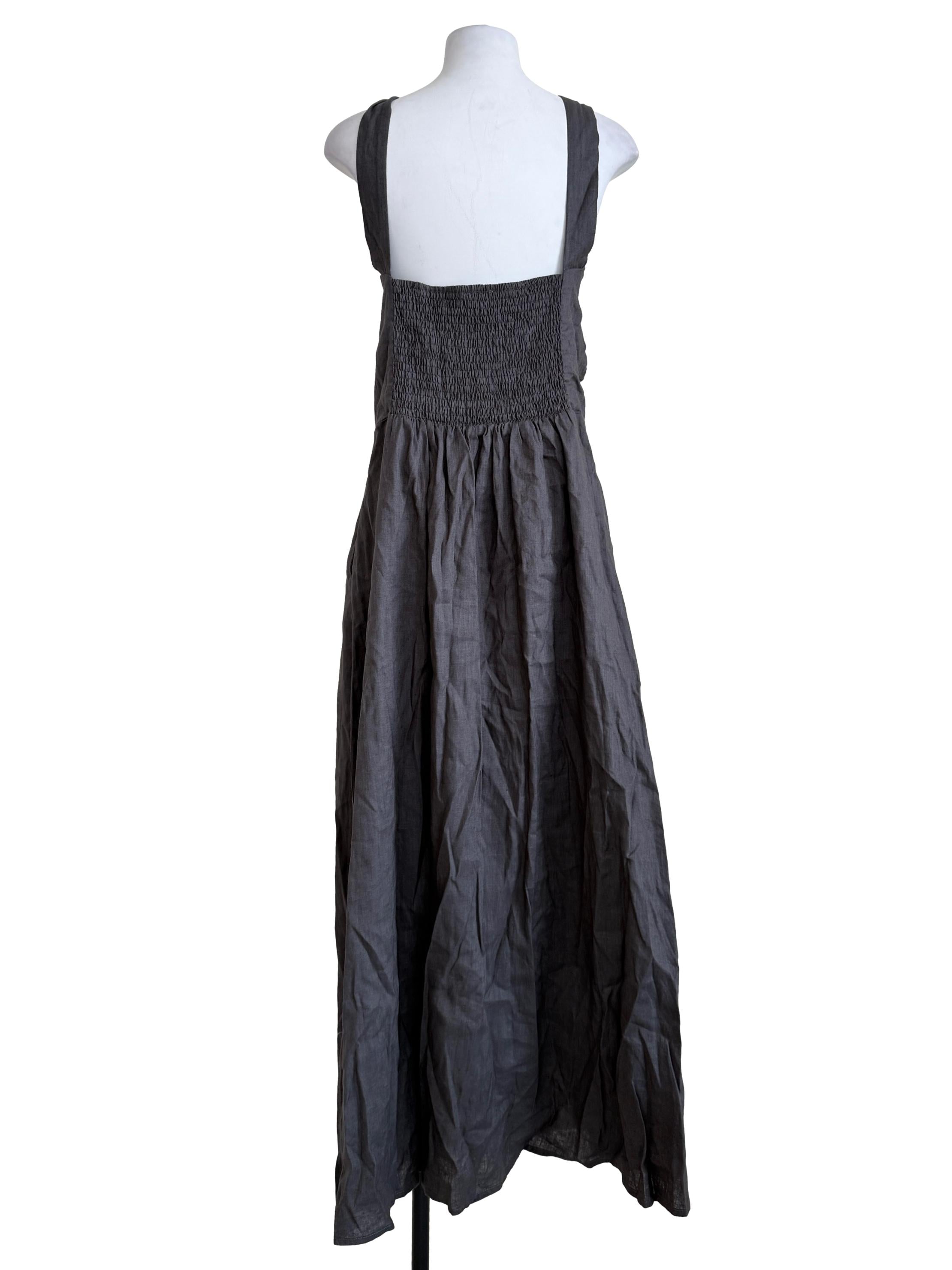 Smoke Grey Drop Waist Dress