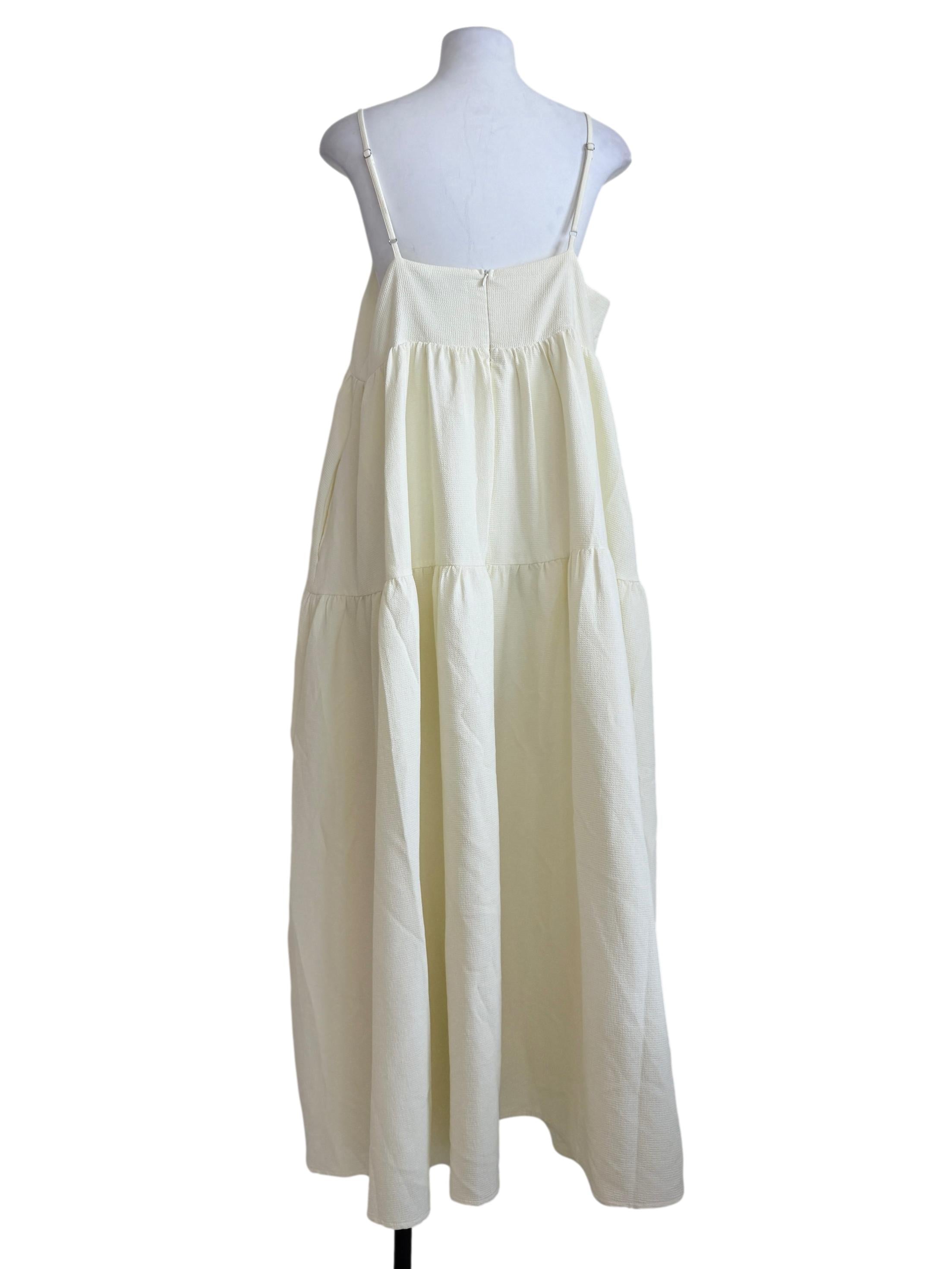 Light Yellow Tiered Dress