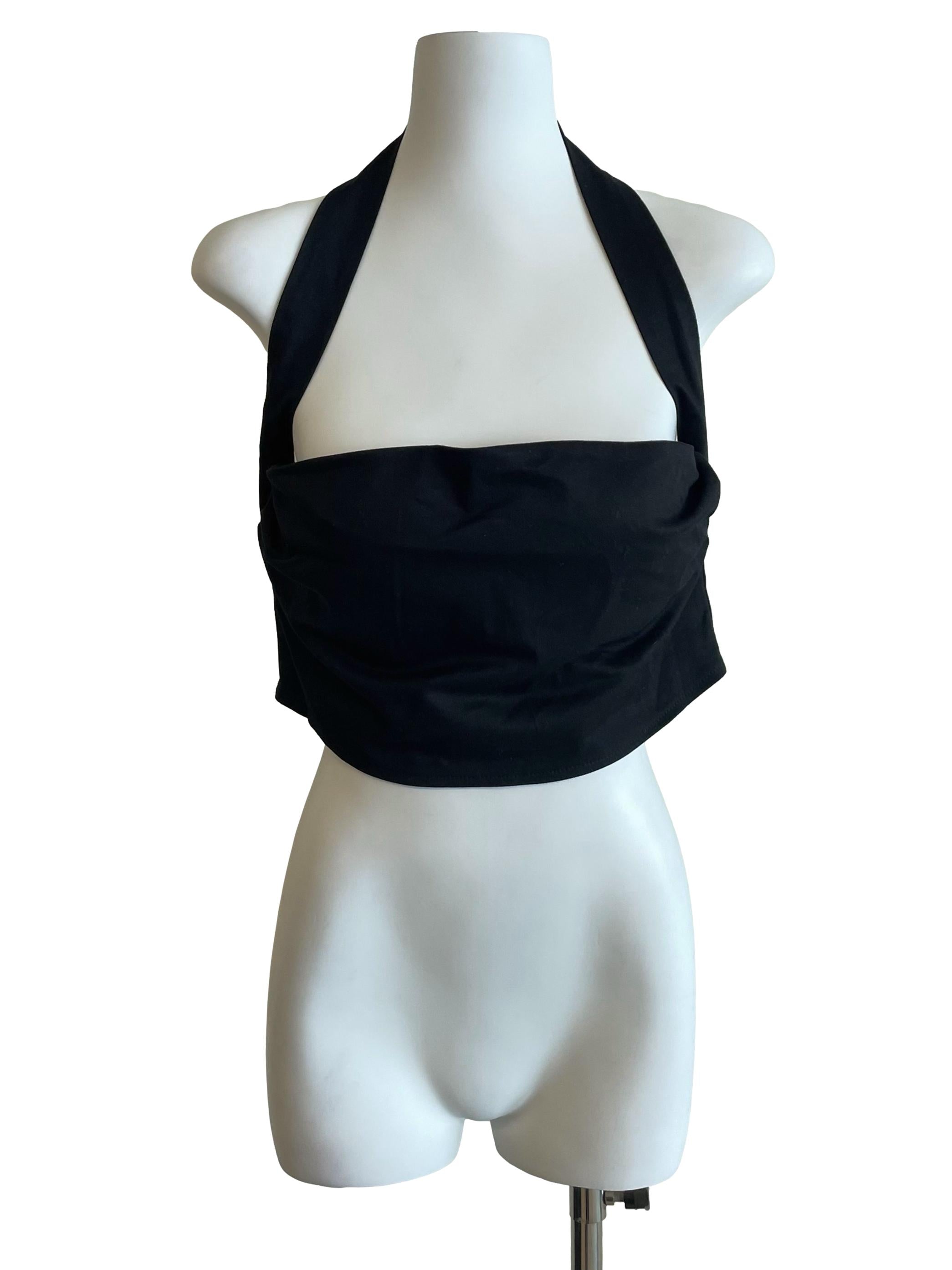 Black Halter Neck Tube Top