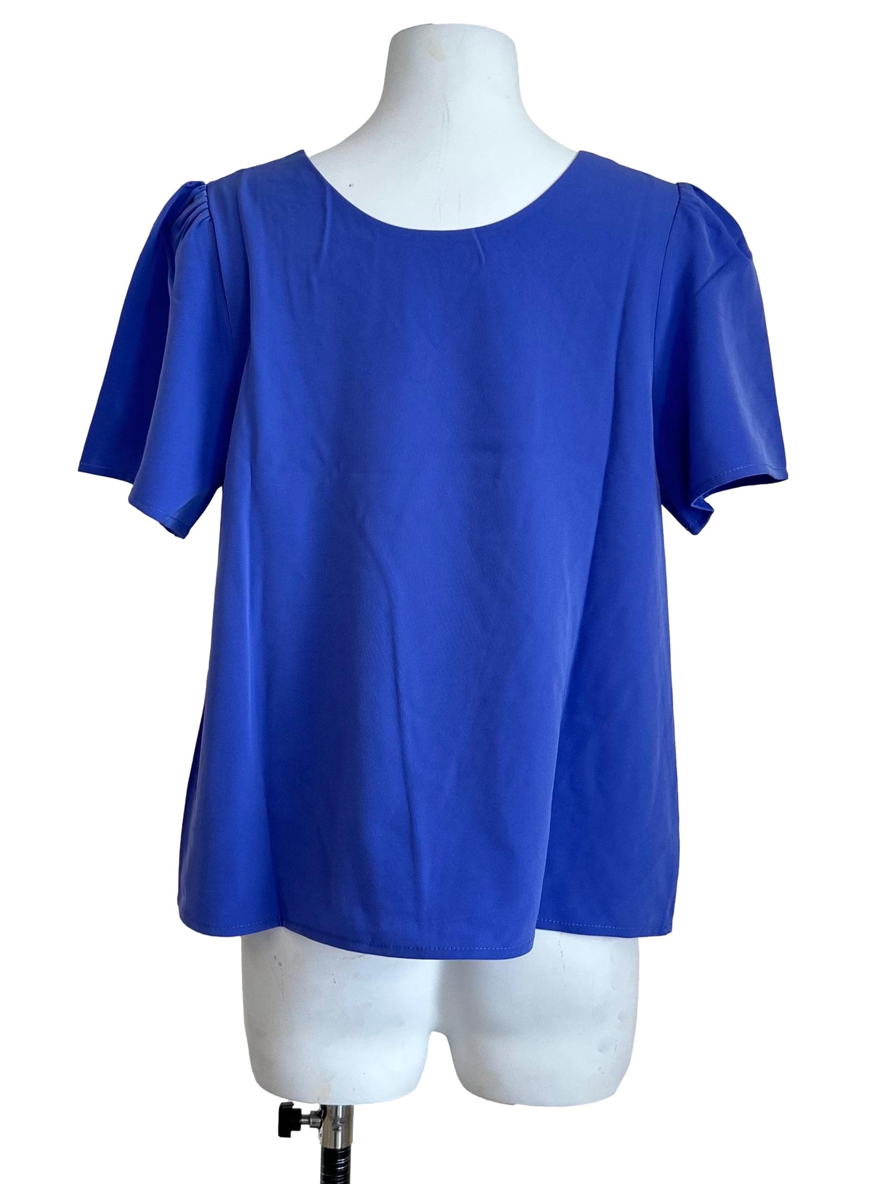 Periwinkle V-Neck Short-Sleeve Top