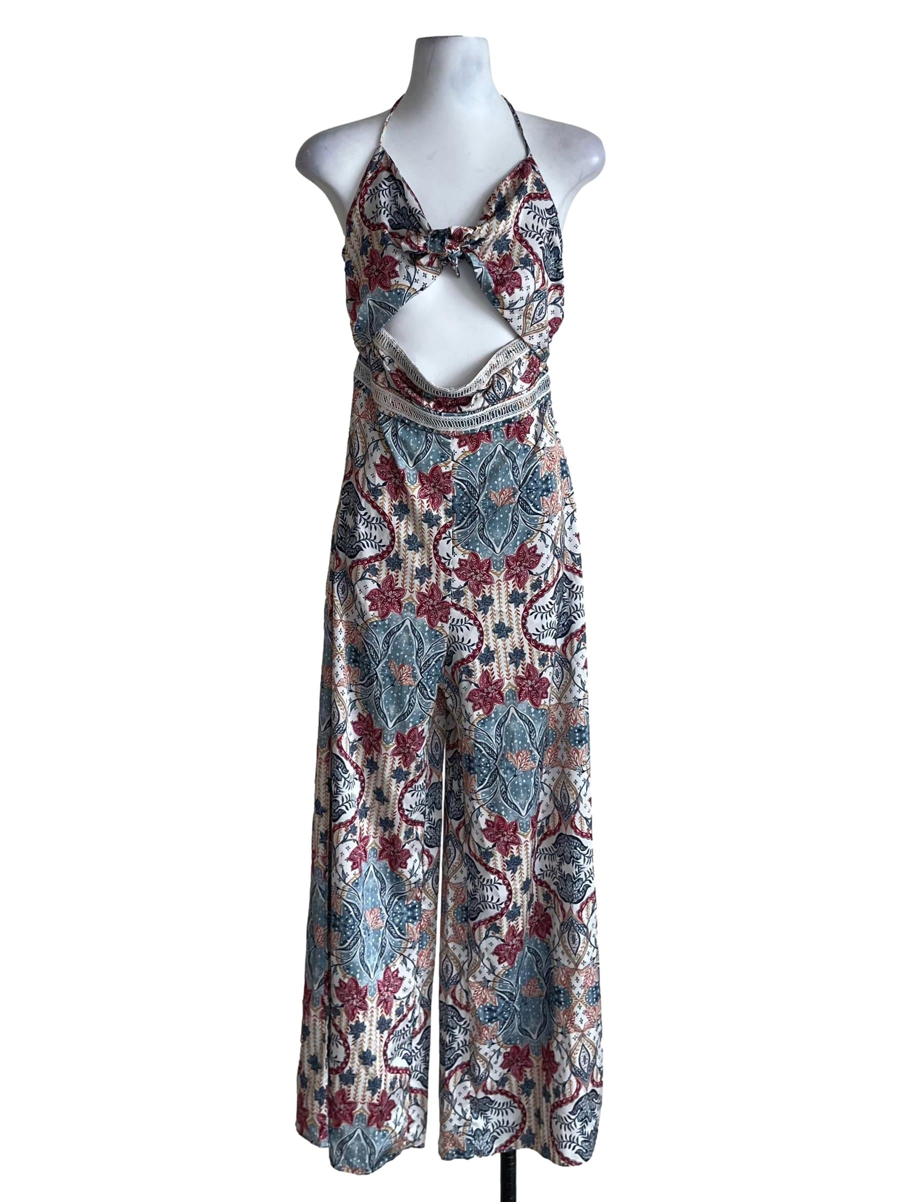 White Floral Jumpsuit