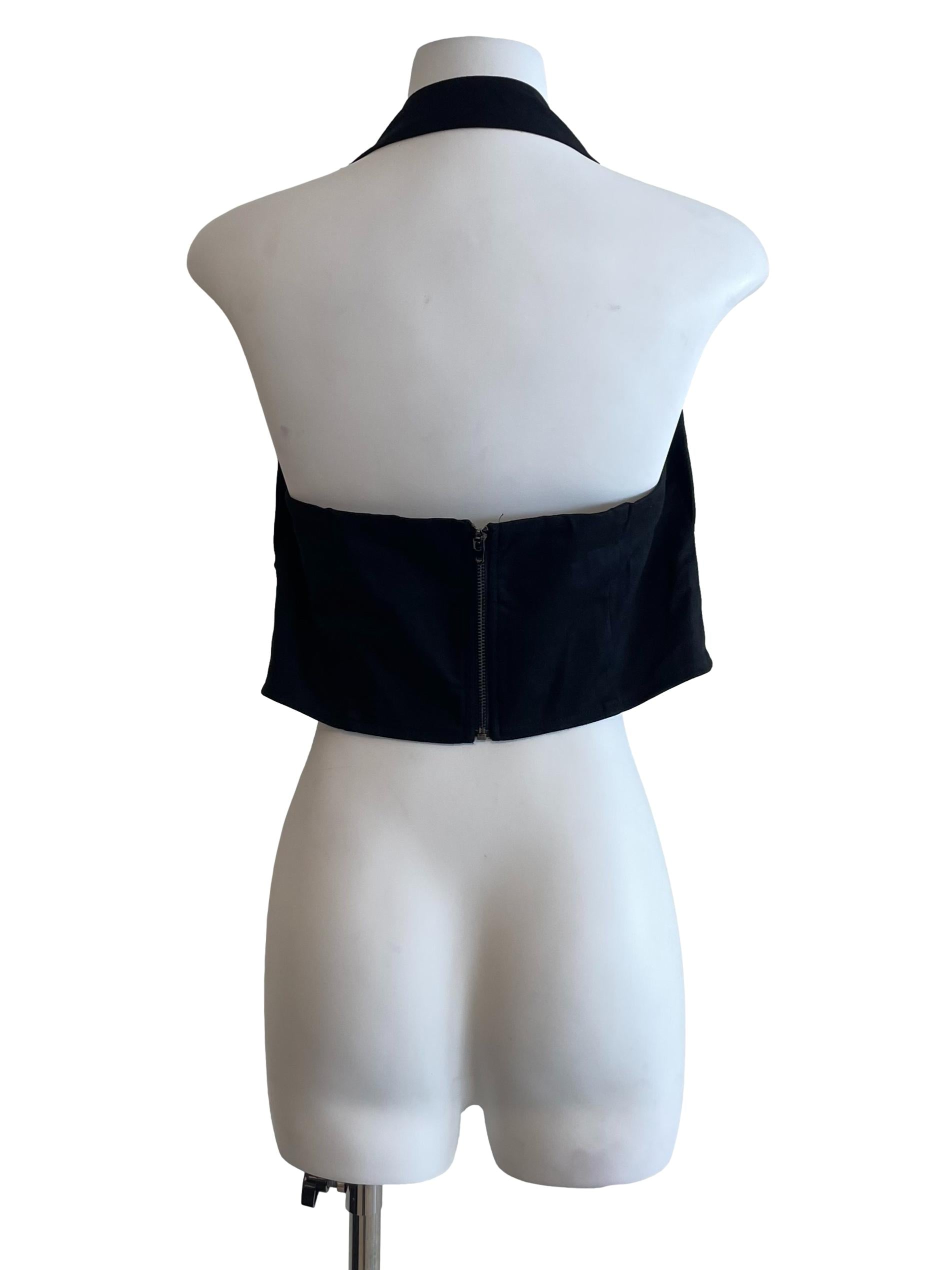 Black Halter Neck Tube Top