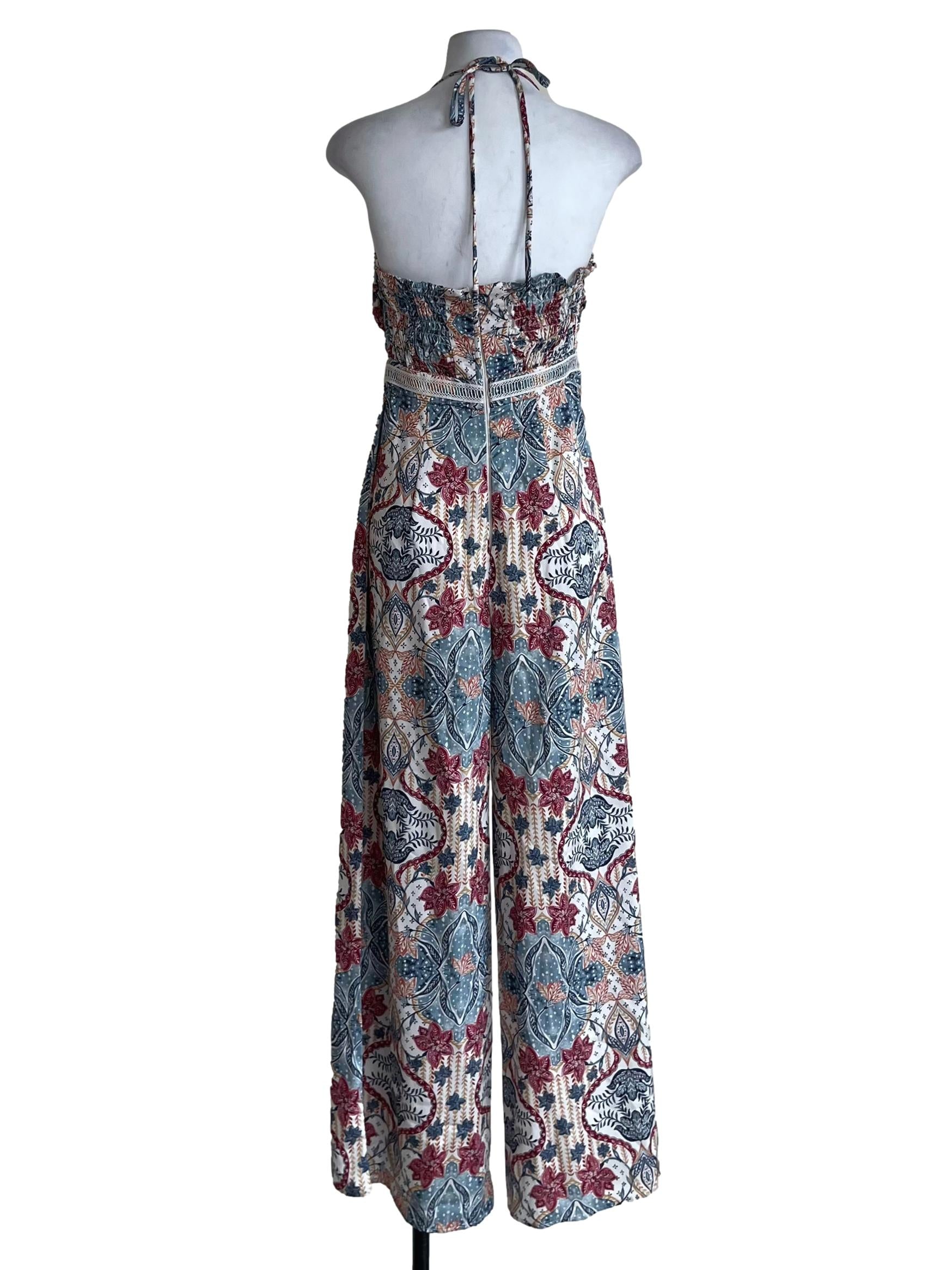 White Floral Jumpsuit