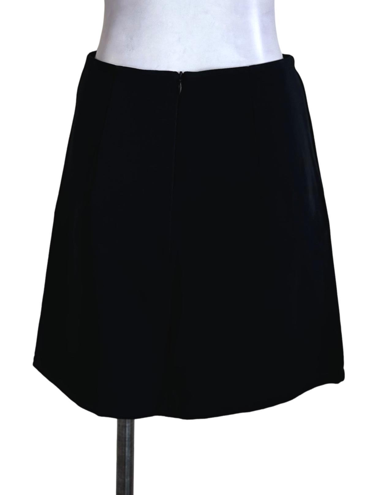 Black Plain Slit Skorts