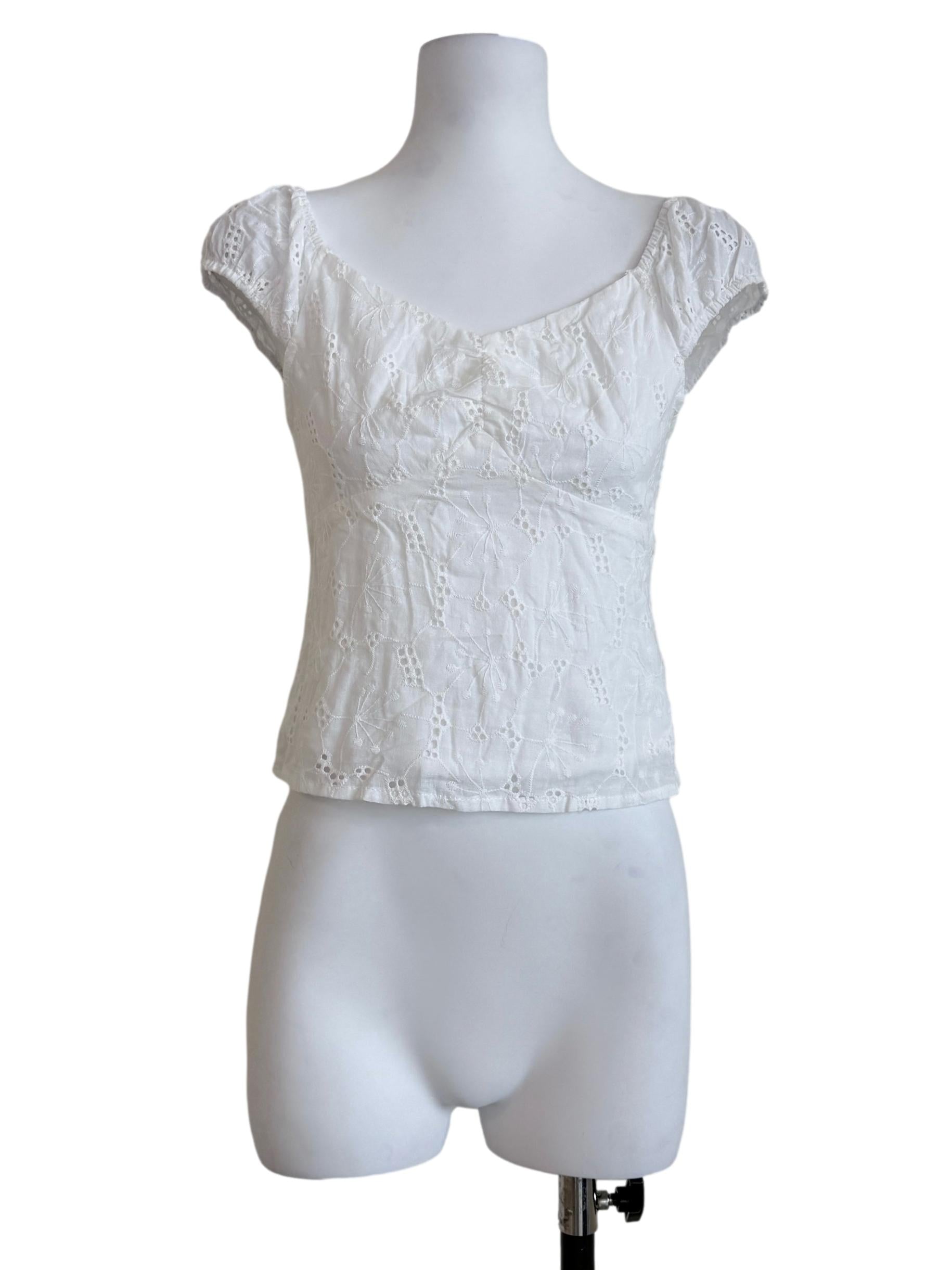 Pearl White Lace Top