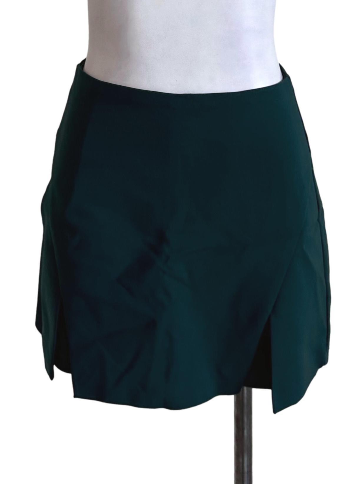 Emerald Green Asymmetric Skorts
