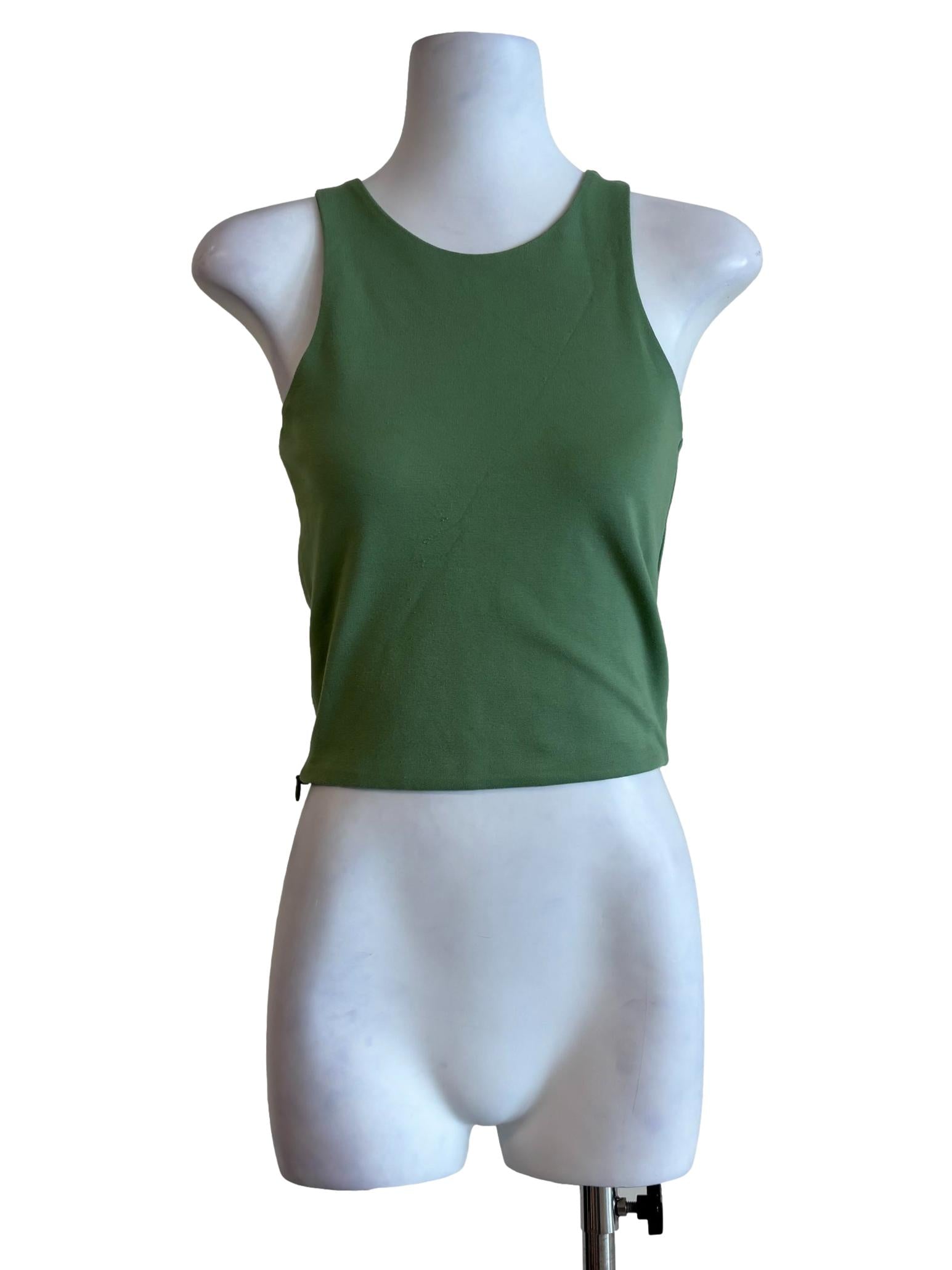 Forest Green Round Neck Tank Top